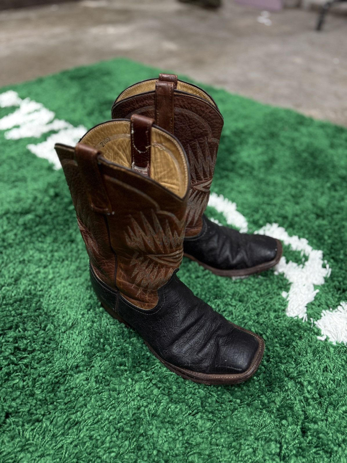 Vintage Vintage Anderson Bean Hippie Embroidered Eye Cowboy Boots Size US 10 / EU 43 - 3 Thumbnail
