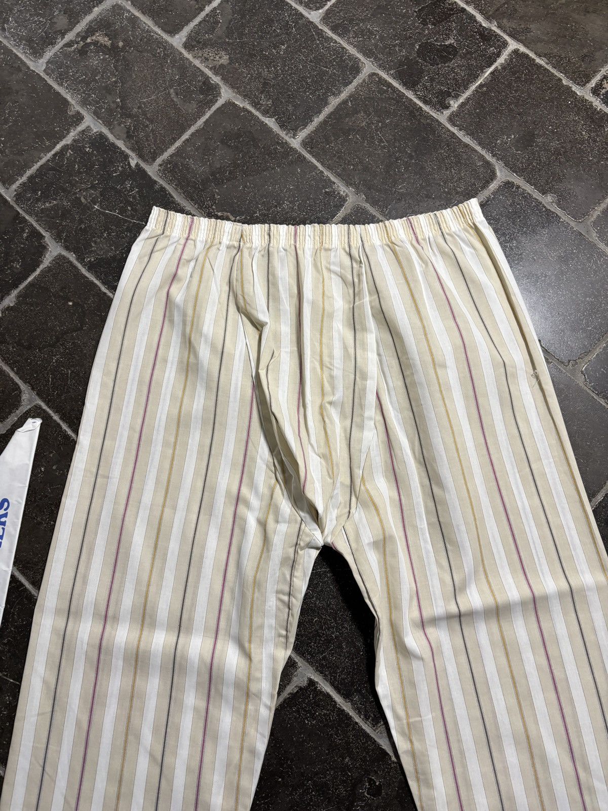 Vintage Striped Pajama Set 90s Vintage Two Piece Suit Sleep Perma Size US 38 / EU 54 - 8 Thumbnail