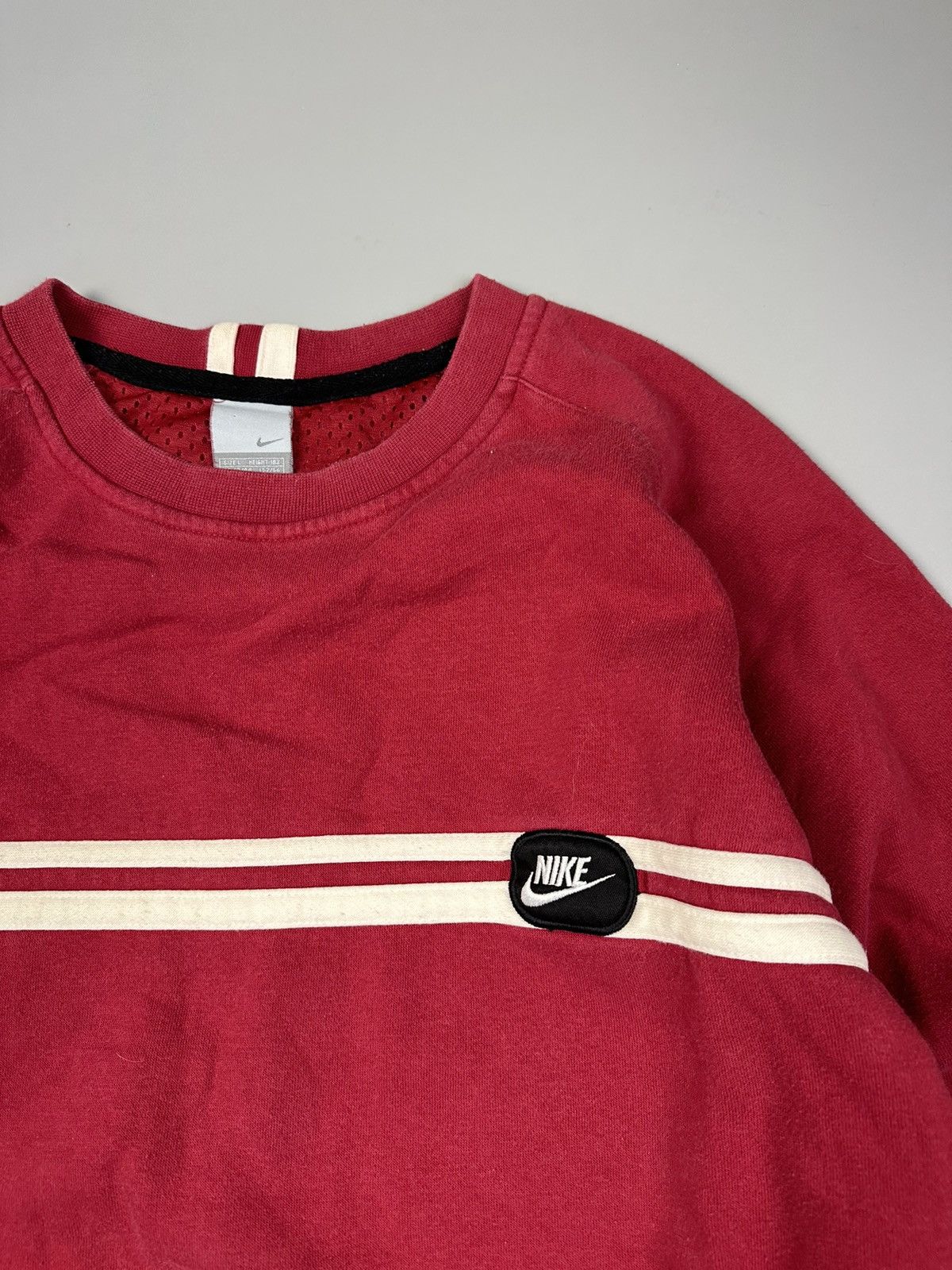 Nike Nike Vintage Oversized white stripe Sweatshirt Logo Size US L / EU 52-54 / 3 - 3 Thumbnail