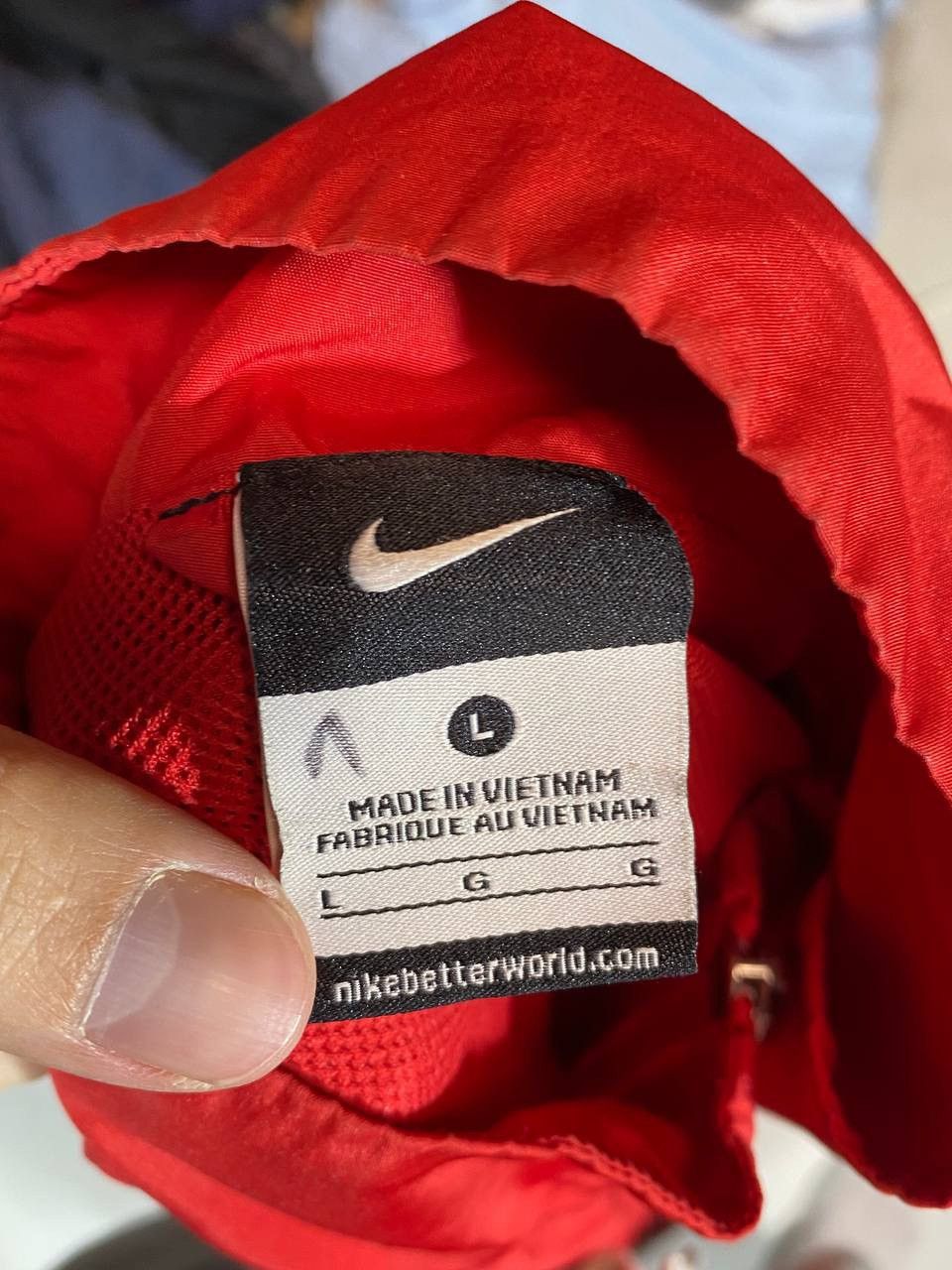Nike × Vintage Vintage Y2K Red Windbreaker Light Jacket Size US L / EU 52-54 / 3 - 8 Thumbnail