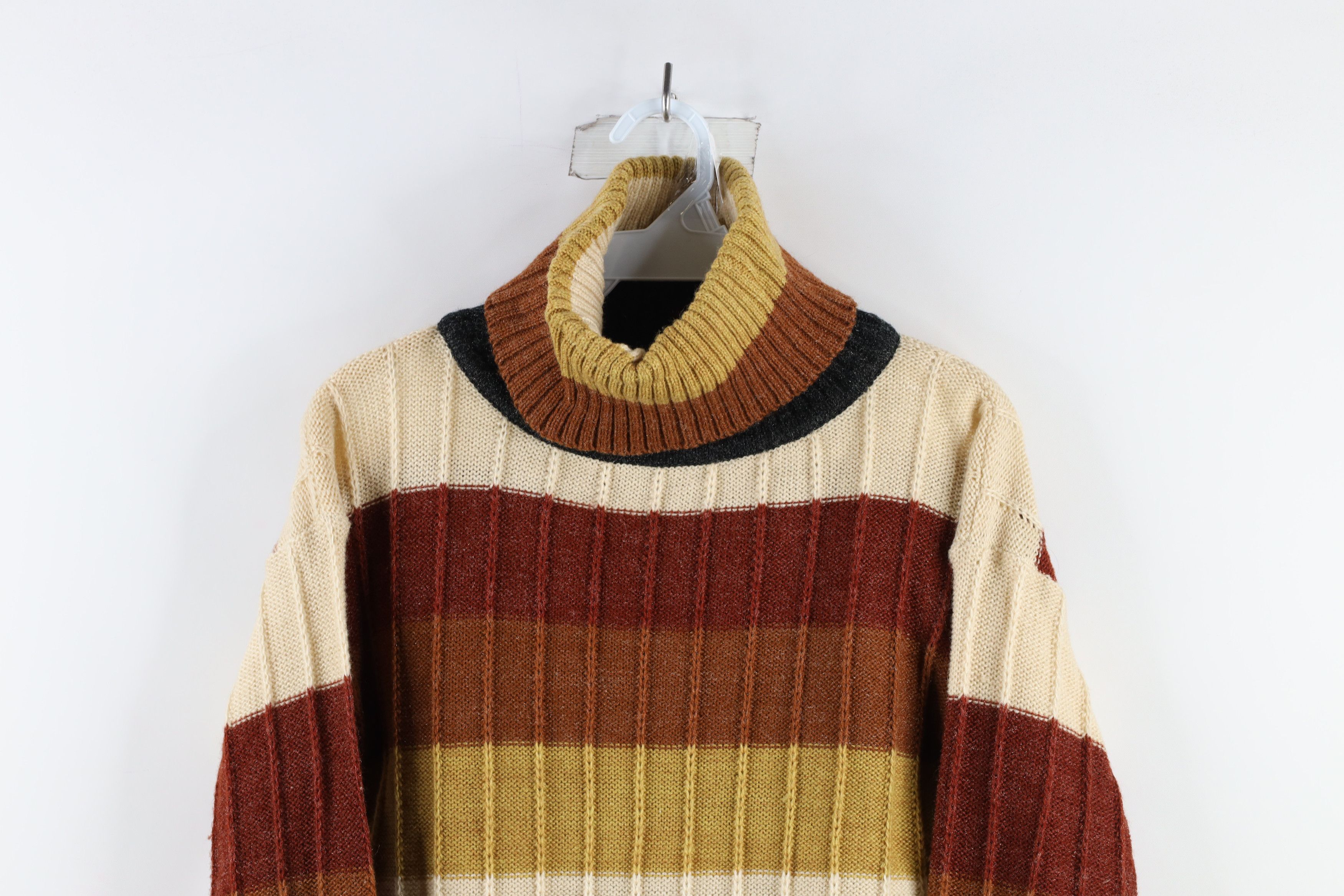 Vintage Vintage 70s Mid Century Modern MCM Knit Turtleneck Sweater Size L / US 10 / IT 46 - 2 Thumbnail