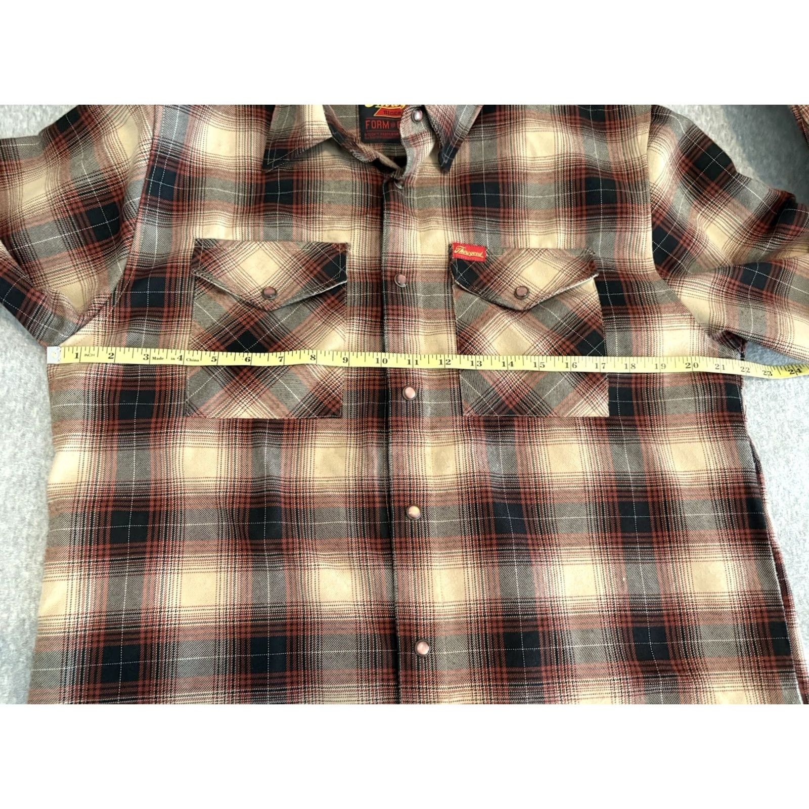 Thorogood Dixxon Thorogood Long Sleeve Brown Plaid Snap Shirt Mens M Size US M / EU 48-50 / 2 - 5 Thumbnail