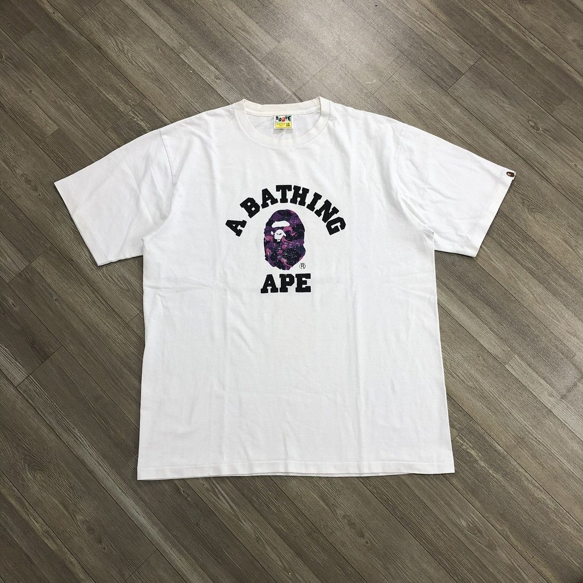 Bape A Bathing Ape Galaxy Head Big Logo Bape White Tee Hypebeast Size US XXL / EU 58 / 5 - 1 Thumbnail