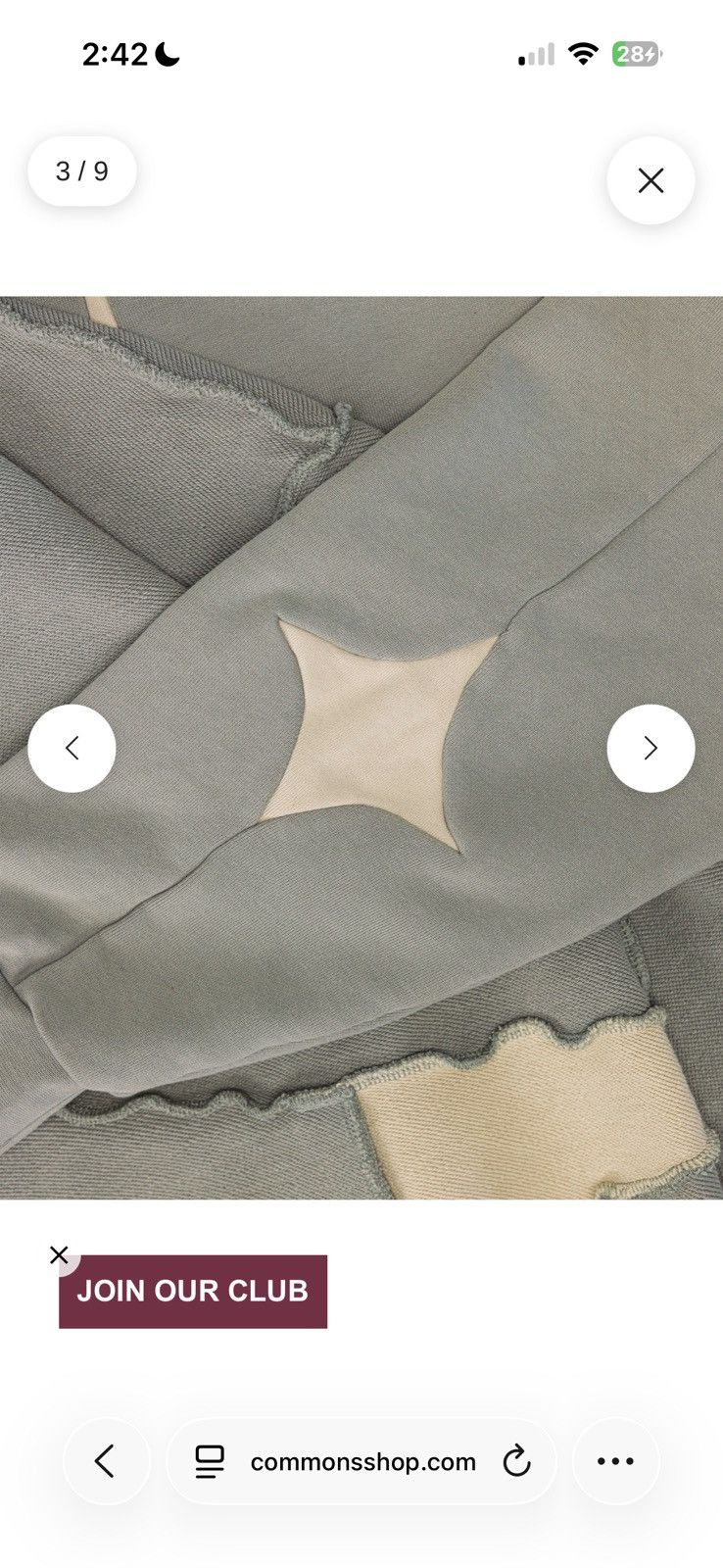 Other Commons Reversible 'Star' Hoodie Sage Common Studios Size US S / EU 44-46 / 1 - 10 Thumbnail