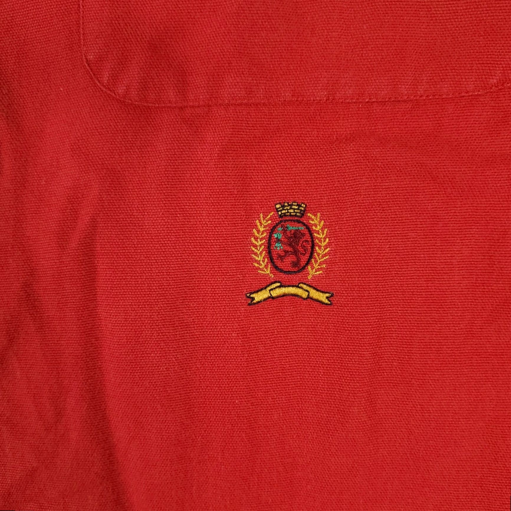 Tommy Hilfiger VINTAGE Tommy Hilfiger Dress Shirt Mens 15 Red Long Sleeve Button Up Workwear Size 40R - 3 Thumbnail