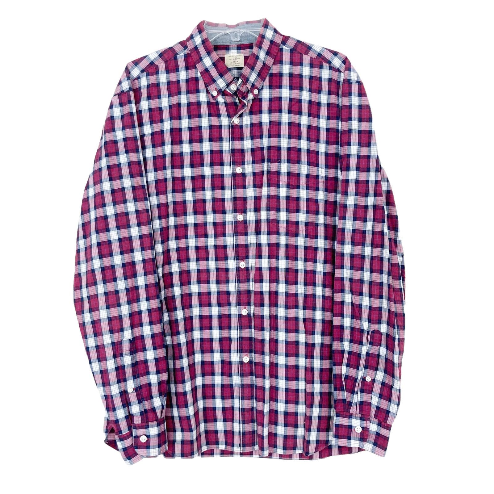J.Crew J. Crew Red White Black Plaid Long Sleeve Button Down Sz L Size US L / EU 52-54 / 3 - 1 Thumbnail