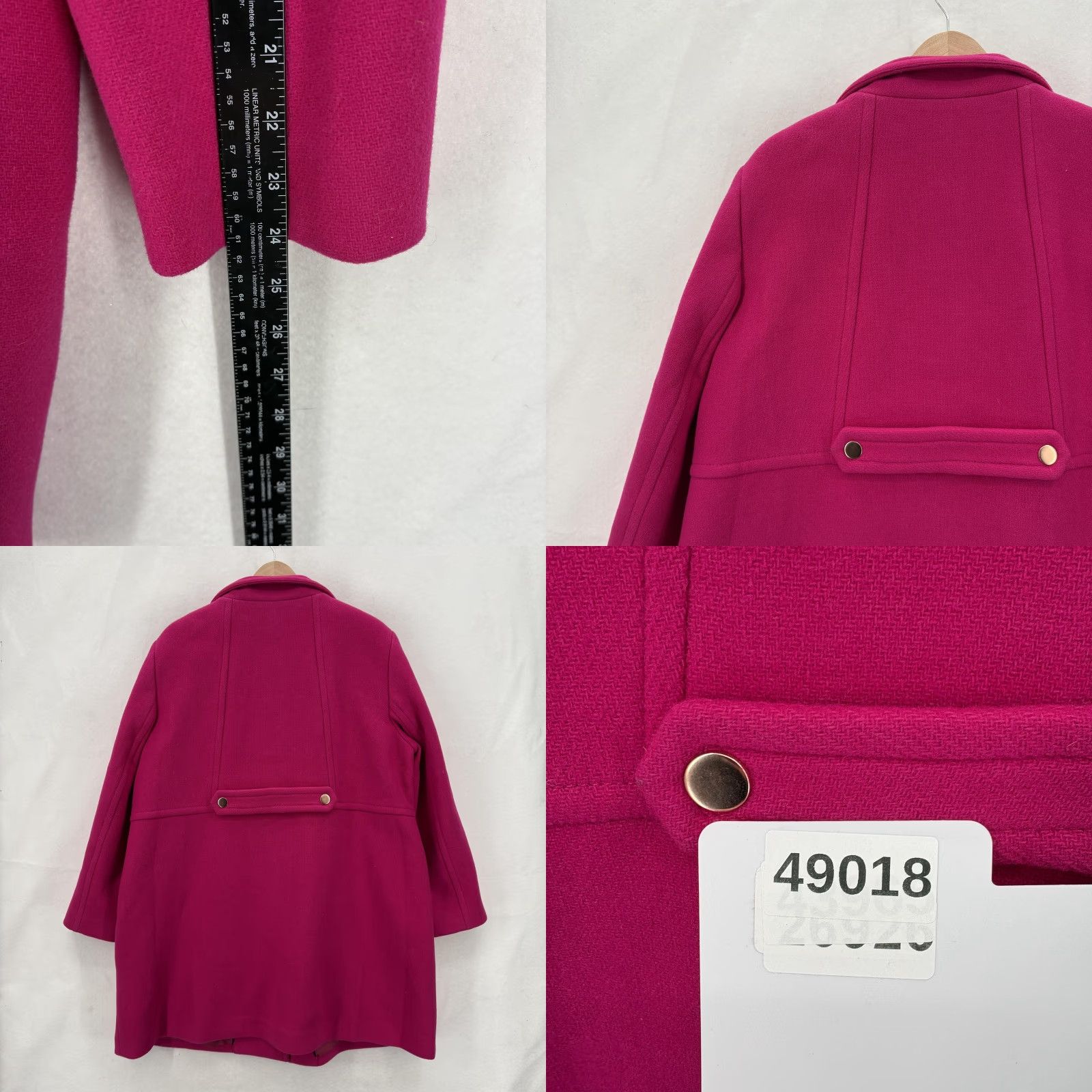 Talbots Talbots Coat Womens 20W Pink Wool Lined Collared Zipper Pockets Italian Size 3XL / US 20-22 - 8 Thumbnail