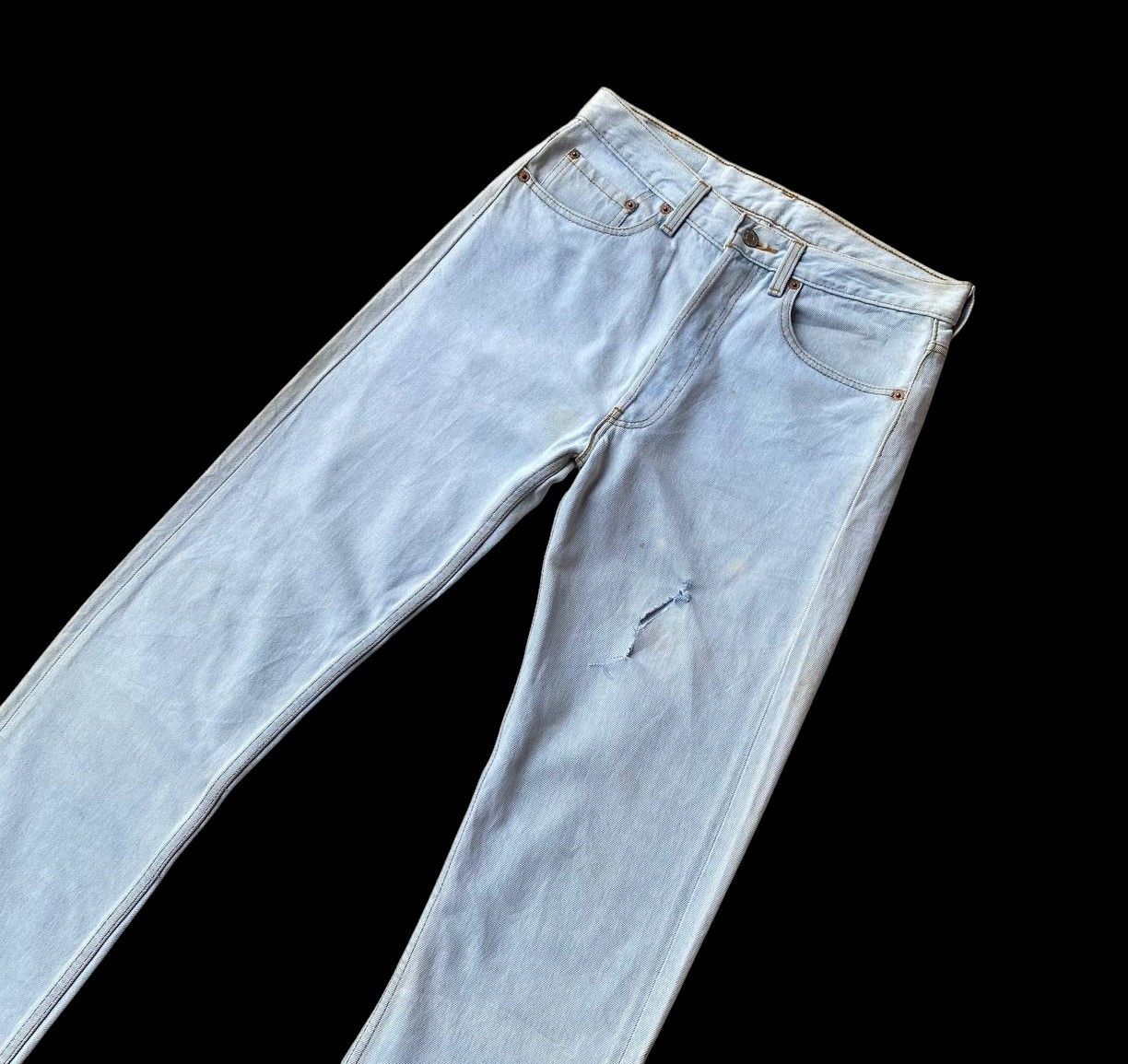 Levi's Vintage Clothing W30X30" VINTAGE 94 LEVIS 501 DISTRESSED LIGHTWASH DENIM Size US 30 / EU 46 - 4 Thumbnail