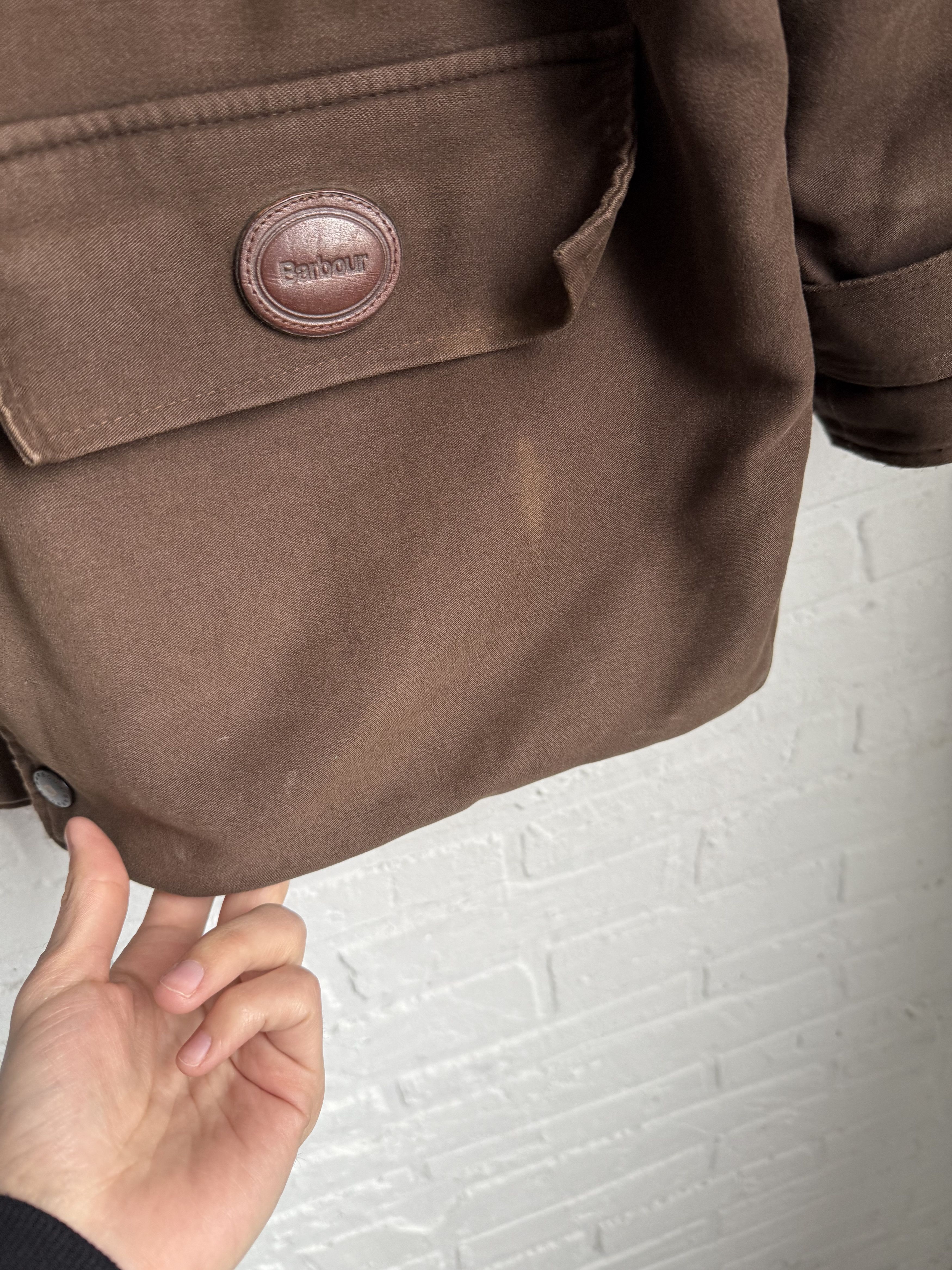 Barbour Vintage Barbour A783 Moleskin Jacket Brown Leather Collar Size US L / EU 52-54 / 3 - 13 Thumbnail