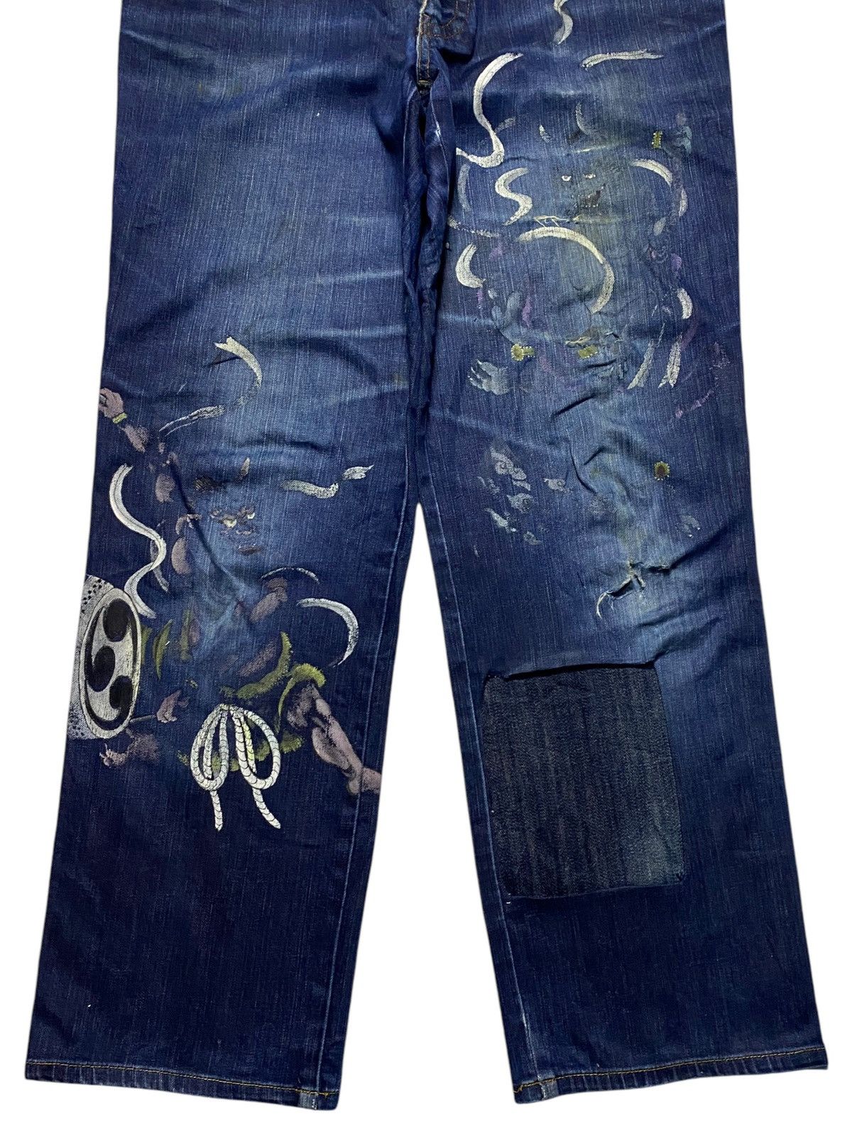 Japanese Brand Vintage Japan Brand Santa fe The Devil Repair Jeans Size US 32 / EU 48 - 5 Thumbnail