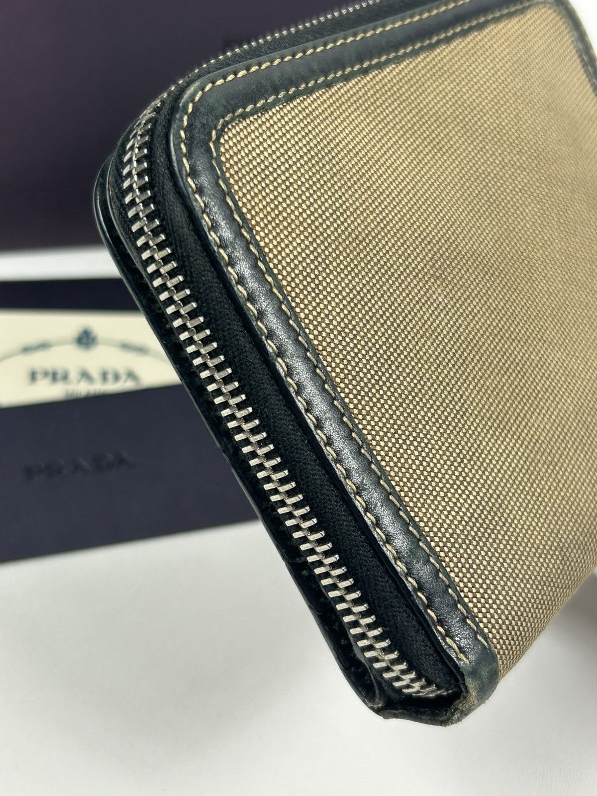 Prada Prada Jacquard Leather Zippy Wallet Size ONE SIZE - 10 Thumbnail