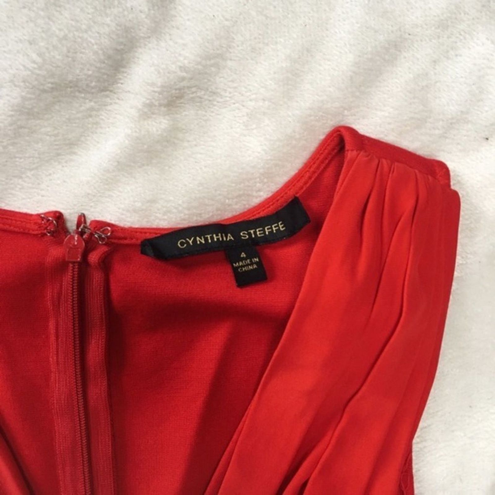 Other Cynthia Steffe Red Draped Sleeveless Mini Dress | Sz 4 Size S / US 4 / IT 40 - 3 Thumbnail