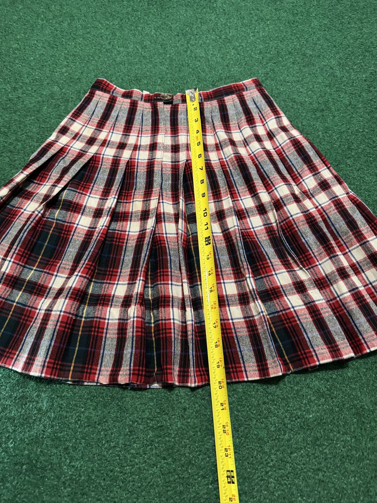 Vintage Vintage Plaid Wool Blend 50s 60s Plaid Small Pleated Skirt Size 26" / US 2 / IT 38 - 10 Thumbnail