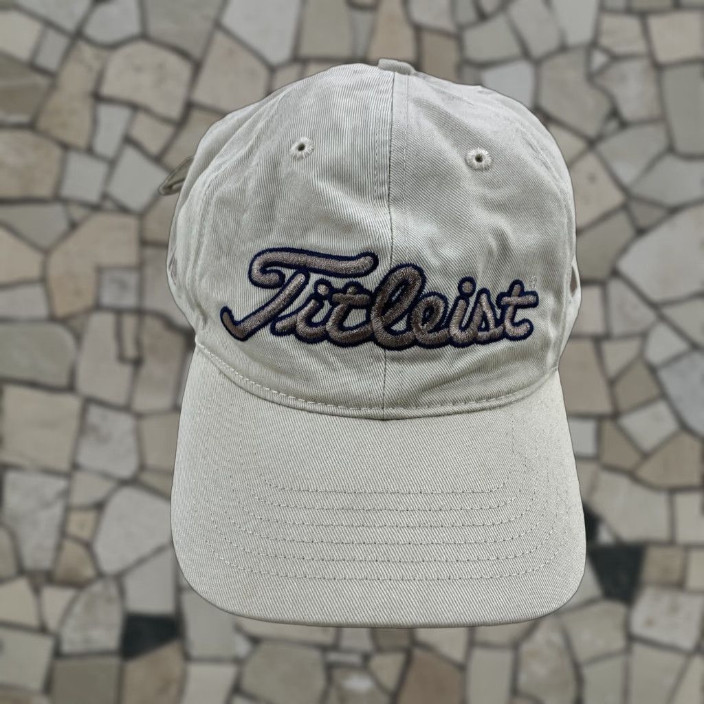 Titleist Titleist Hat Mens Strap Back Khaki Beige Tan Footjoy Golf Dad Cap Performance Size ONE SIZE - 1 Thumbnail