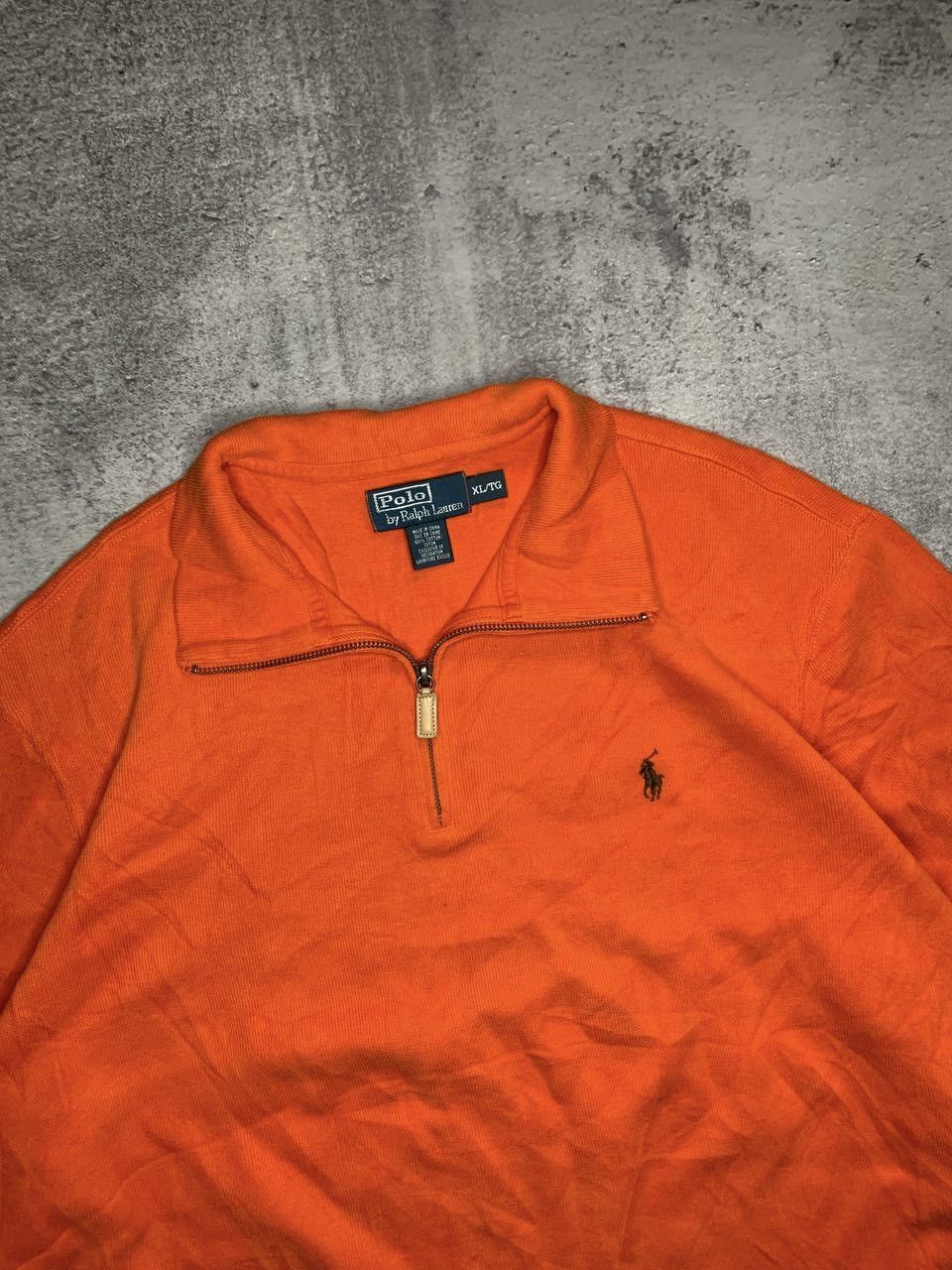 Polo Ralph Lauren Polo Ralph Lauren Orange 1/3 Zip Sweater Size US XL / EU 56 / 4 - 2 Thumbnail