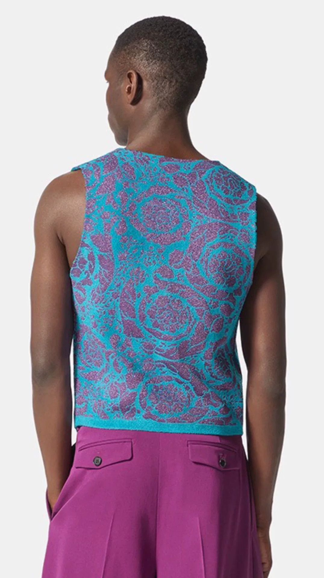 Versace Versace Baroque Knit Vest Shirt Size US M / EU 48-50 / 2 - 1 Thumbnail