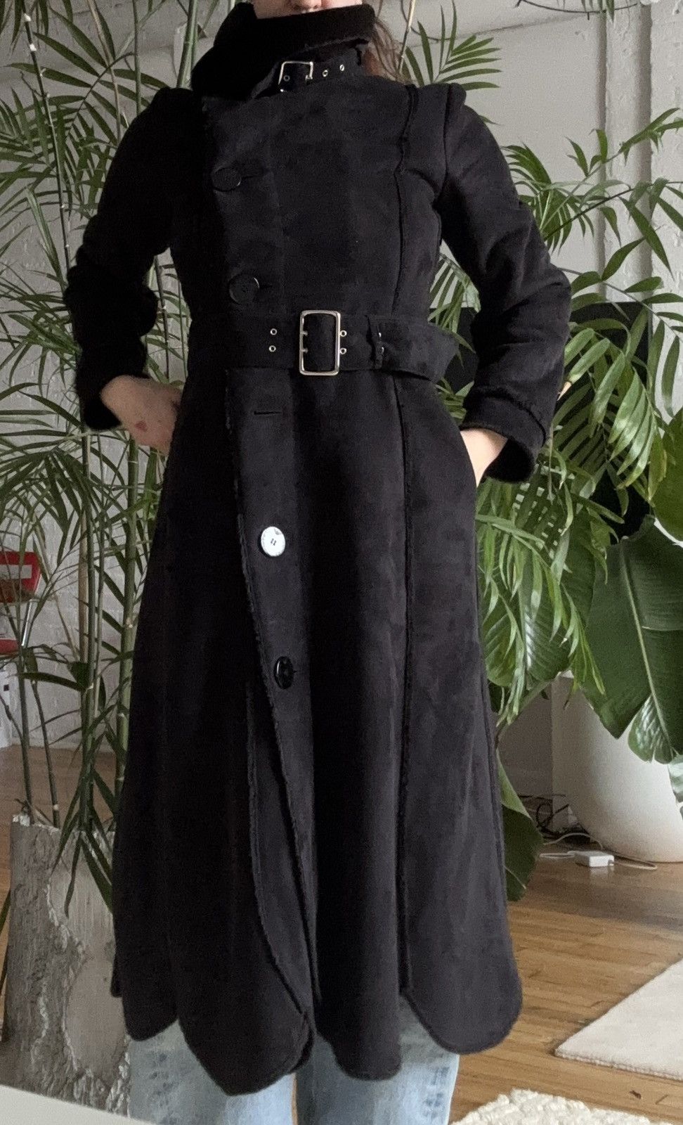 Emporio Armani Emporio Armani Shearling Coat VINTAGE Size S / US 4 / IT 40 - 5 Thumbnail