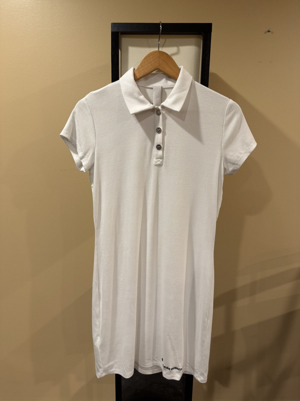 Chrome Hearts Chrome Hearts Polo Y NOT Dagger Embroidered White Dress Size L / US 10 / IT 46 - 3 Thumbnail