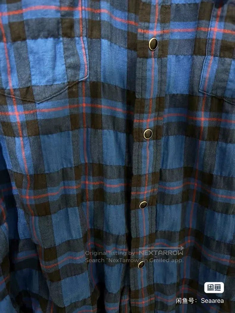 Saint Laurent Paris Saint Laurent Paris Klein Blue Fringe Pleated Shirt Size US L / EU 52-54 / 3 - 4 Thumbnail