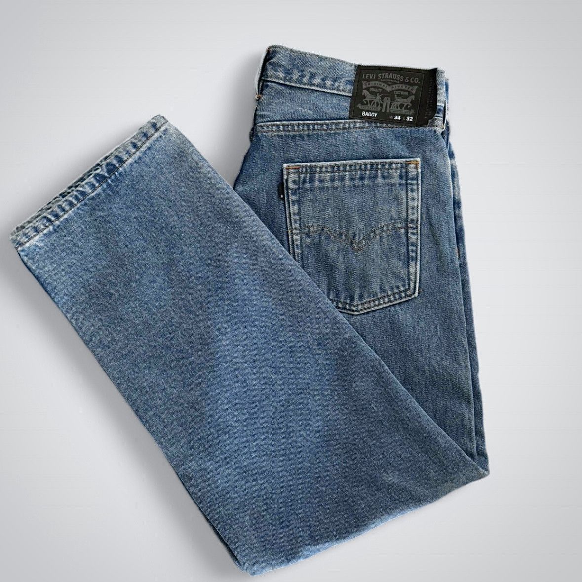 Levi's Levi's Baggy 5 Pocket Deep Groove Jeans Size US 34 / EU 50 - 2 Thumbnail