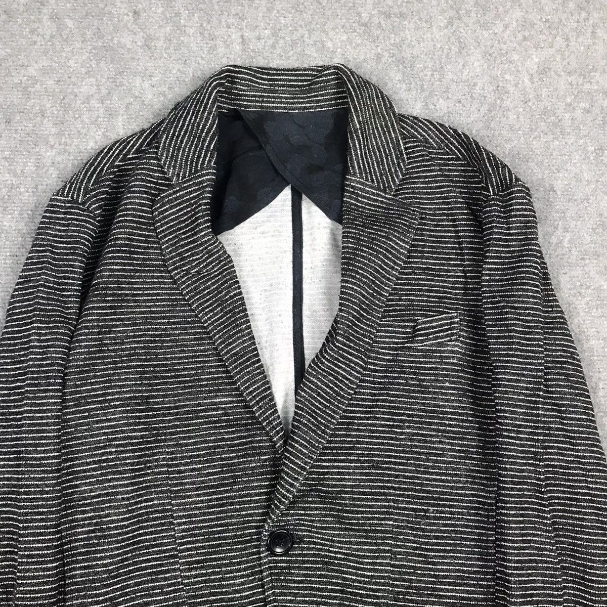 If Six Was Nine × Japanese Brand × Vintage SEMANTIC DESIGN STRIPED PUNK COAT JACKET Size US S / EU 44-46 / 1 - 2 Thumbnail