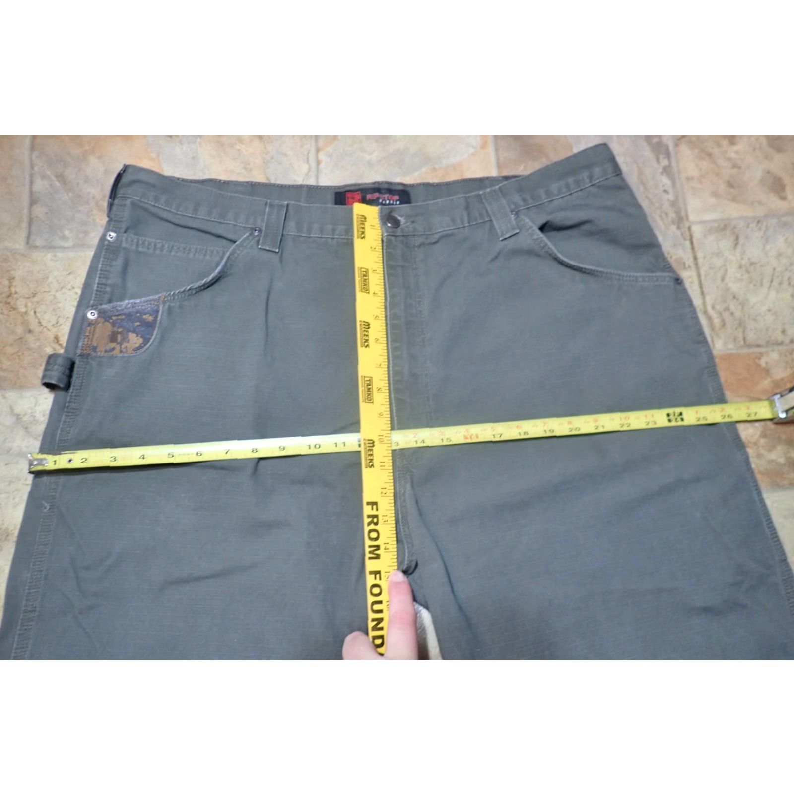 Wrangler VINTAGE Wrangler RIGGS Workwear Carpenter Pants Mens 42 Green Blue Ripstop Denim Outdoor Workwear 90s Size US 42 / EU 58 - 6 Thumbnail