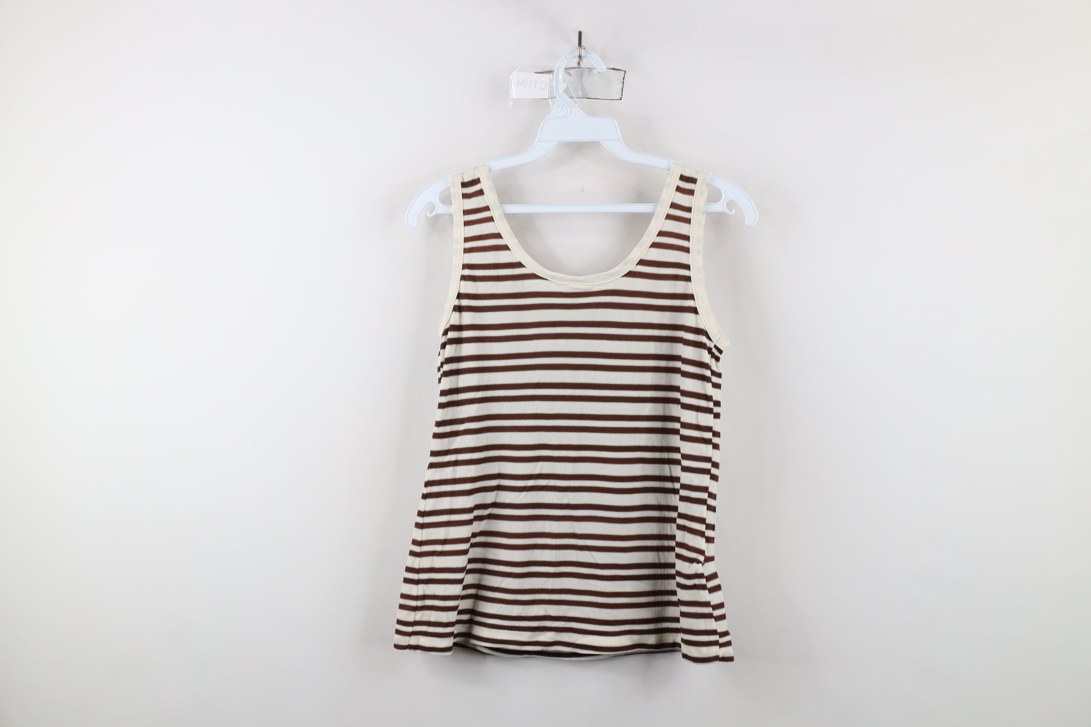 Vintage Vintage 70s Streetwear Striped Knit Tank Top T-Shirt Brown Size M / US 6-8 / IT 42-44 - 8 Thumbnail