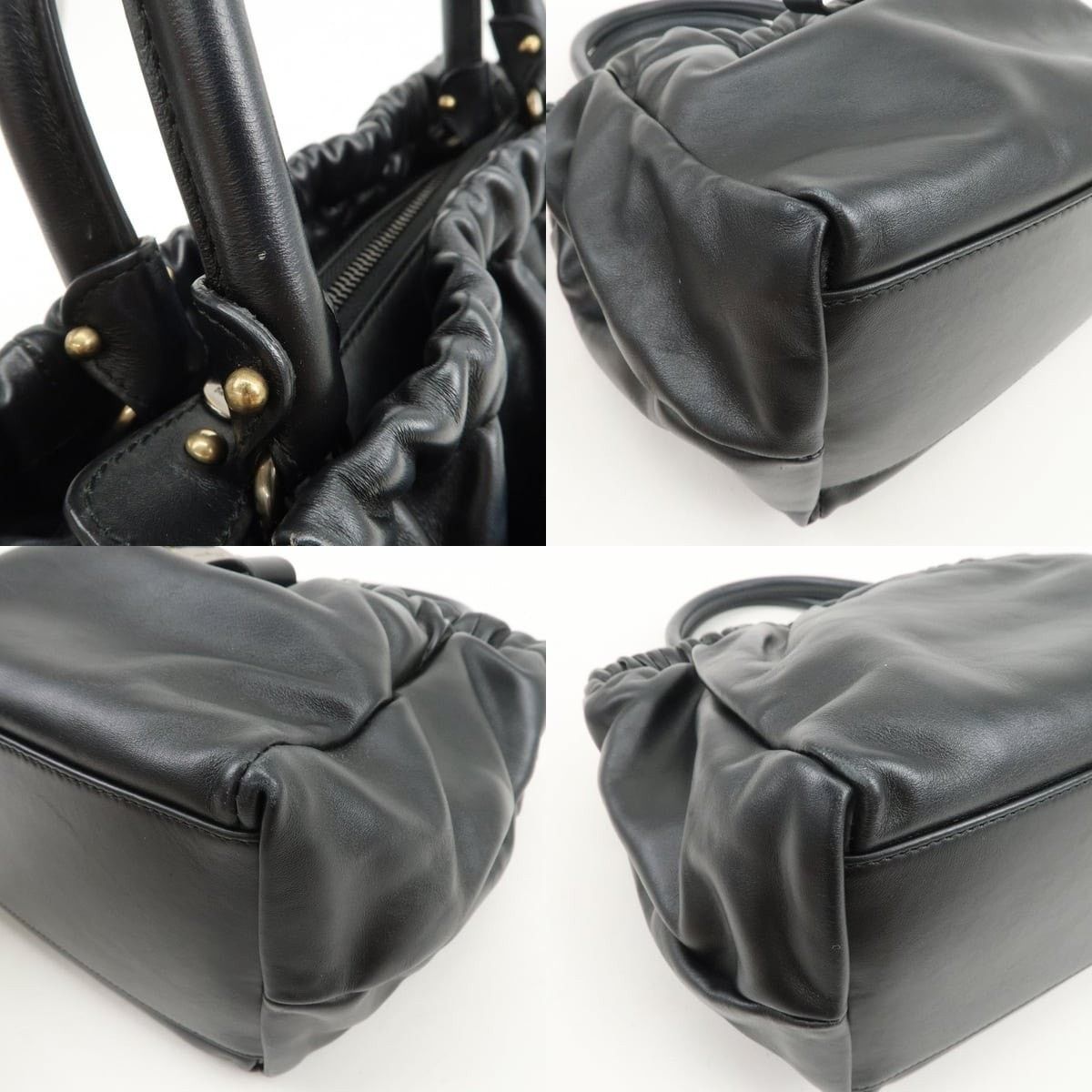Salvatore Ferragamo Ferragamo Vara Bow Calfskin Shoulder Bag Black Size ONE SIZE - 4 Thumbnail