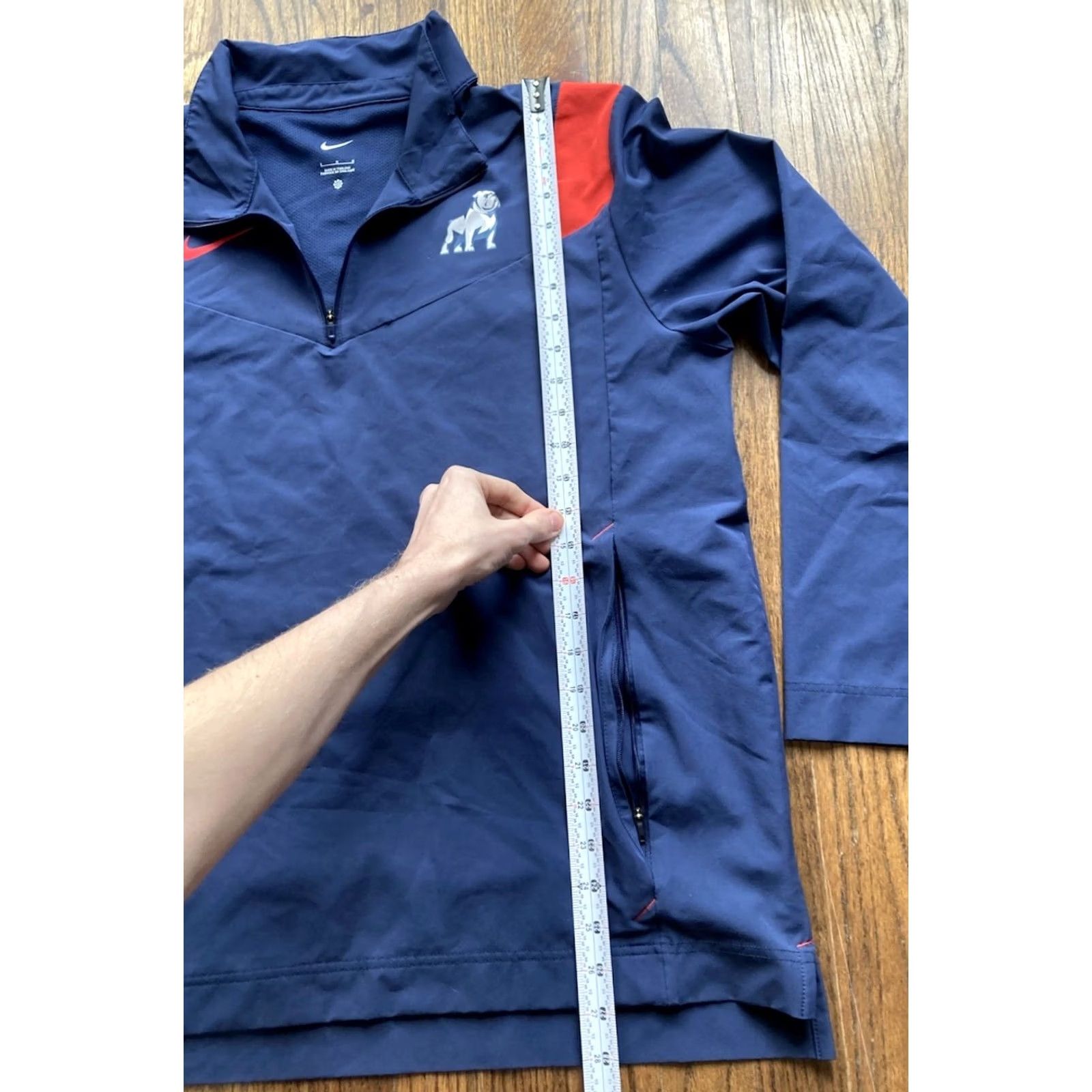 Nike Nike Jacket Mens Size Large Windbreaker Navy Blue Tech Samford Bulldogs Size US L / EU 52-54 / 3 - 7 Thumbnail