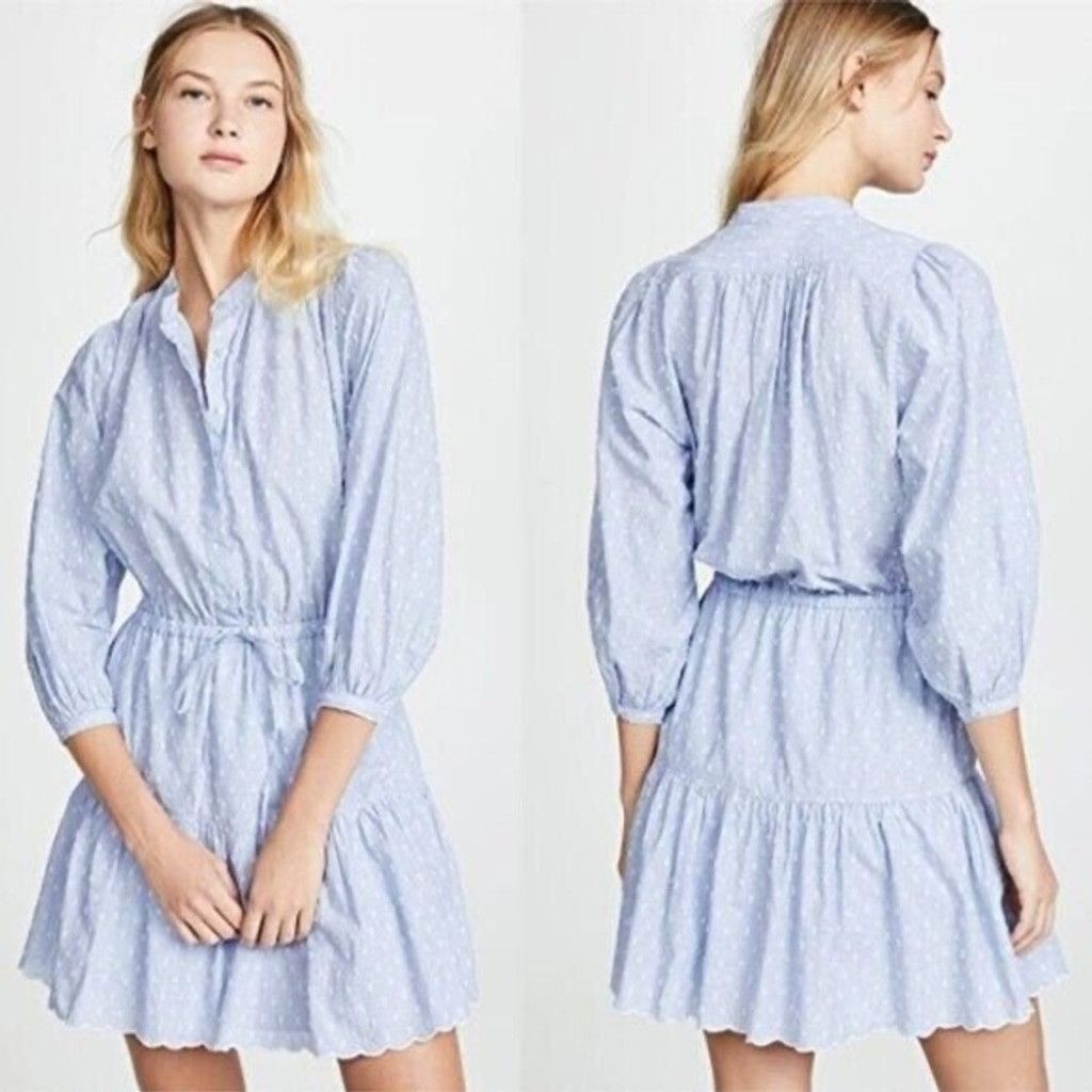 Joie Joie Adel Shirt Dress Swiss Dot Cornflower Blue Size Small Size S / US 4 / IT 40 - 1 Thumbnail