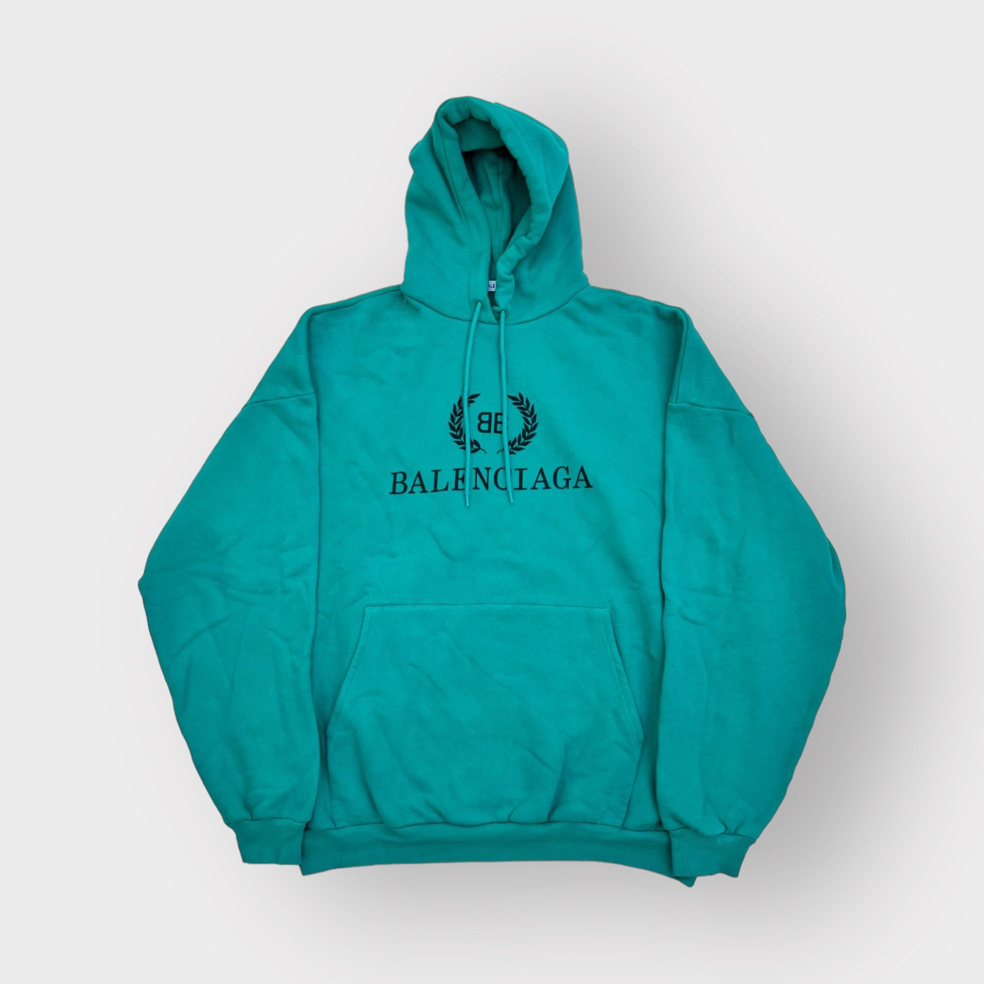 Balenciaga Balenciaga Sweatshirt BB Crown Logo Turquoise Hoodie Size US S / EU 44-46 / 1 - 1 Thumbnail