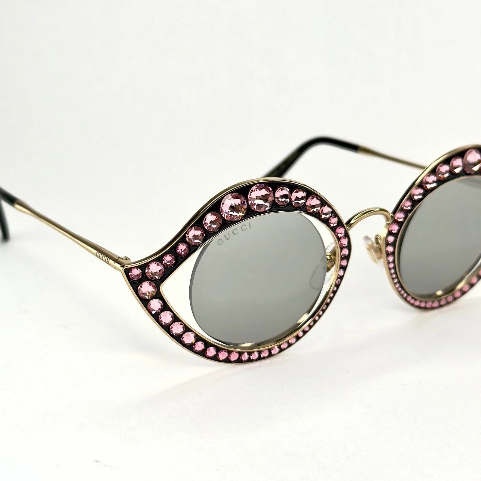 Gucci GUCCI GG0046S CRYSTAL LIPS Stud 0046 Gold Pink Silver Size ONE SIZE - 5 Thumbnail