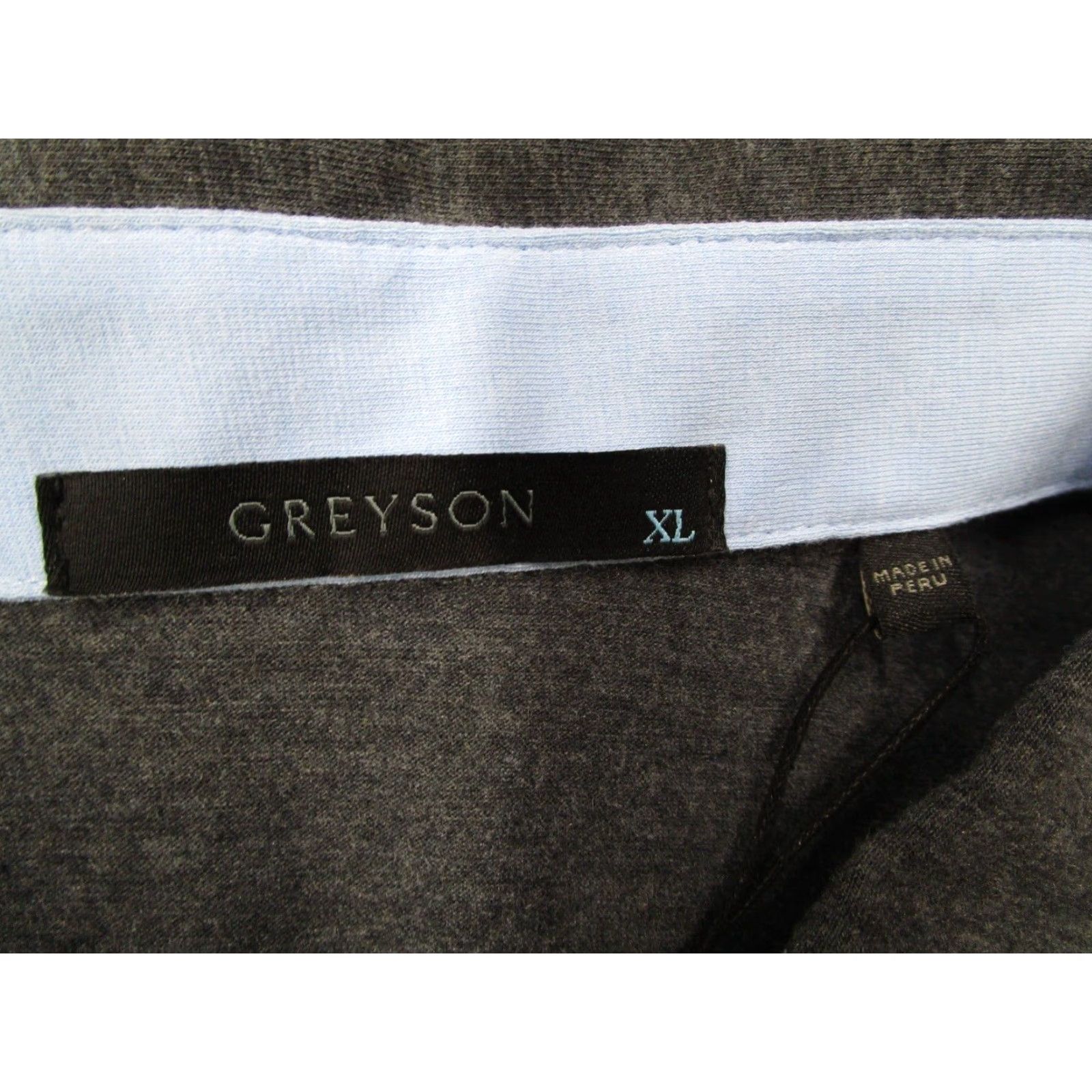 Vintage Greyson Mens Extra Large Gray Short Sleeve Spirit Polo Shirt Quick Dry Pima Cotton Blend Golf Tennis Size US XL / EU 56 / 4 - 3 Thumbnail