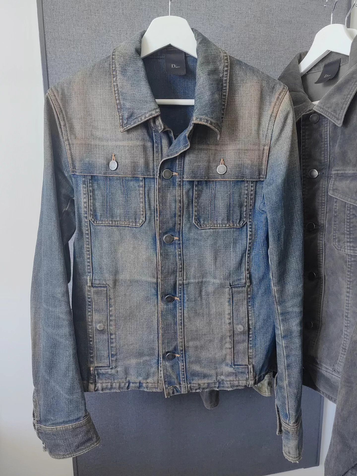 Dior Dior Homme 05ss Orange Brush Patina Denim Jacket Size US S / EU 44-46 / 1 - 1 Thumbnail