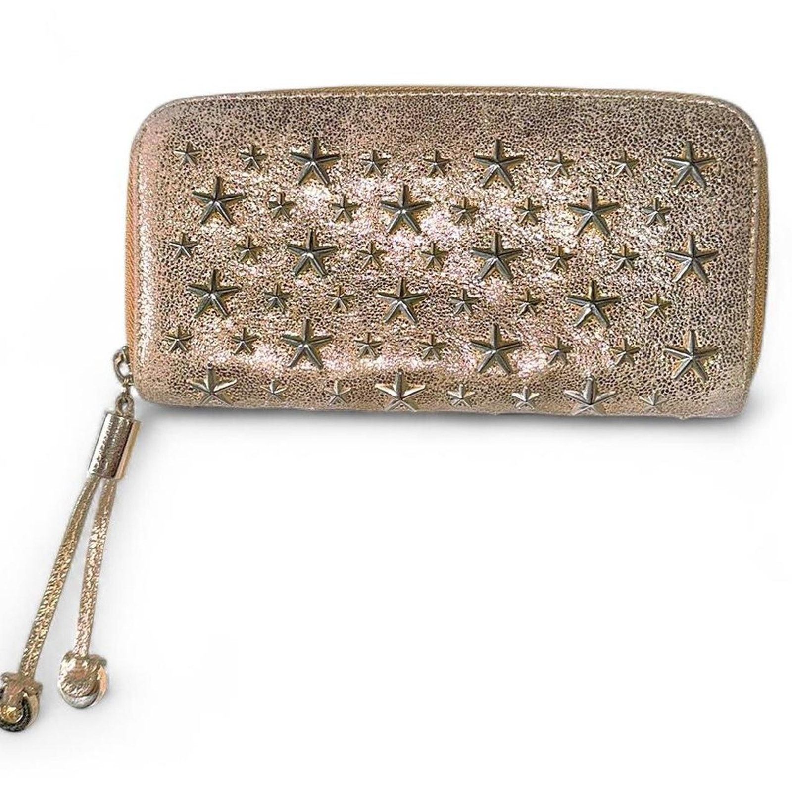 Jimmy Choo Jimmy Choo Filipa Stars Studded Gold Metallic Leather Wallet Size ONE SIZE - 6 Thumbnail
