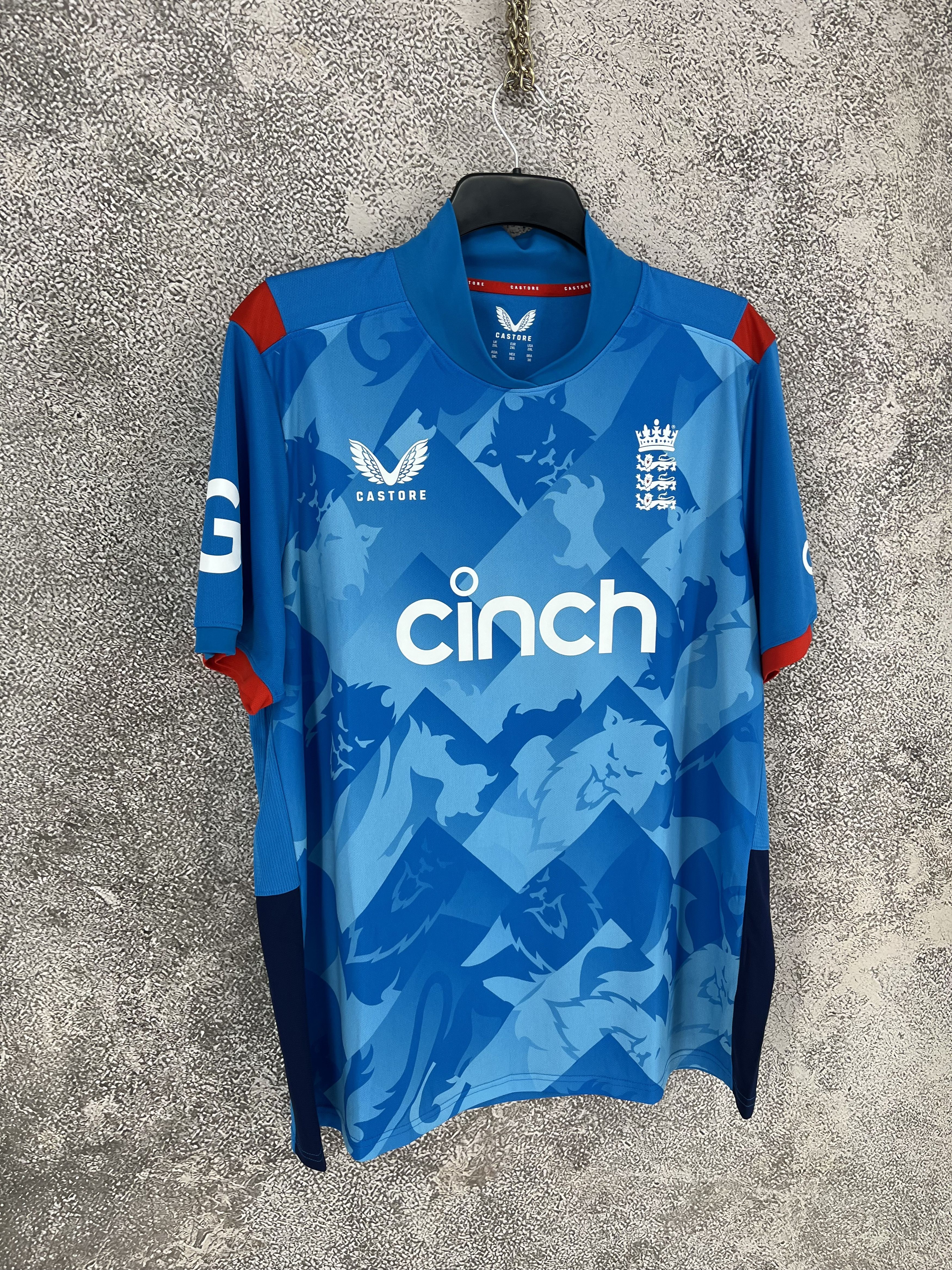 Vintage England Cricket Castore Blue One Day Shirt size Size US XXL / EU 58 / 5 - 2 Thumbnail