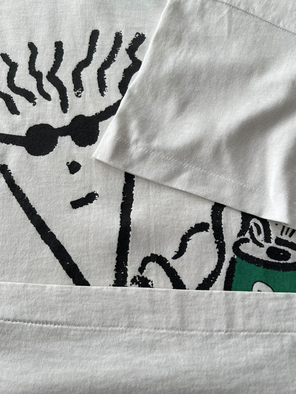 Cartoon Network Vintage 1985 Fido Dido 7up Promo Cartoon 80s White T-shirt Size US L / EU 52-54 / 3 - 6 Thumbnail