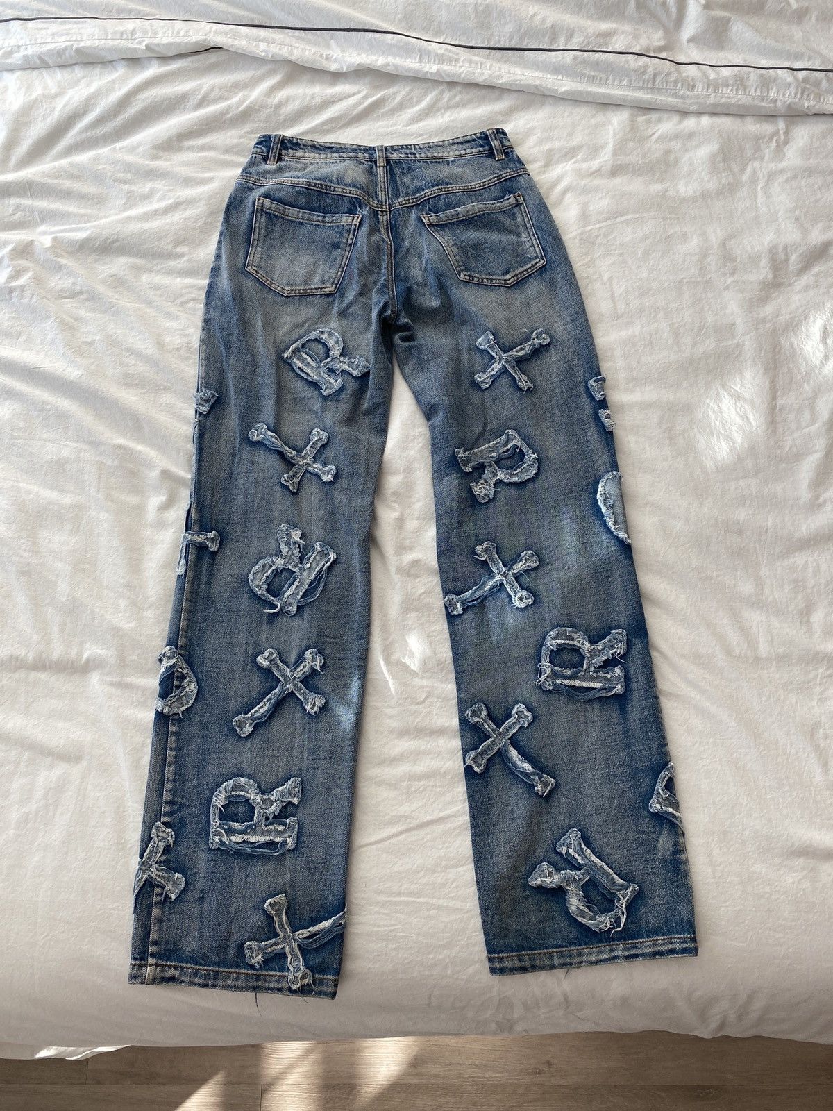 Racer Worldwide Racer Worldwide Washed Ice Patch Jeans | Grailed