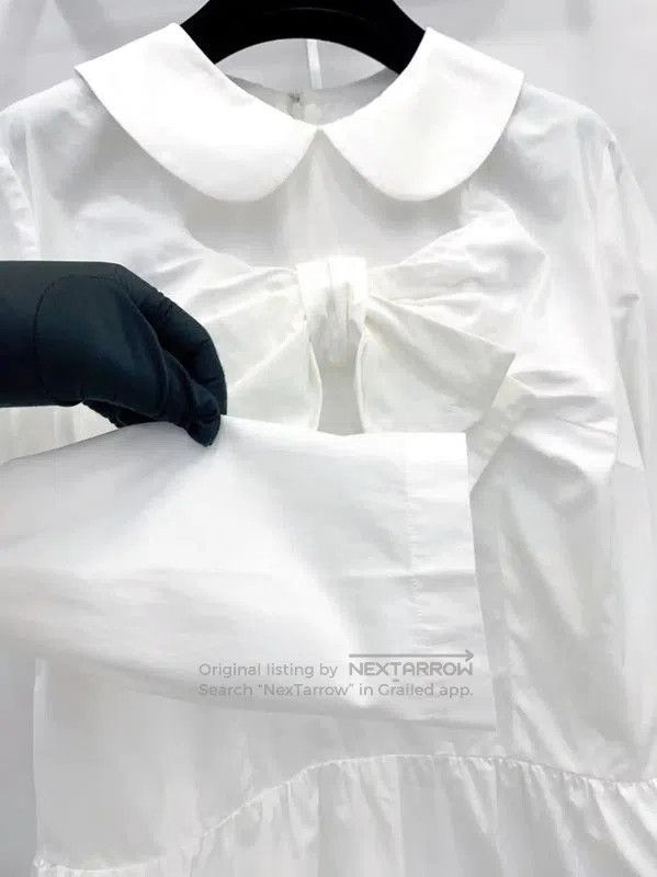 Comme des Garcons COMME des GARÇONS White Cotton Long Sleeve Top . Size M / US 6-8 / IT 42-44 - 5 Thumbnail