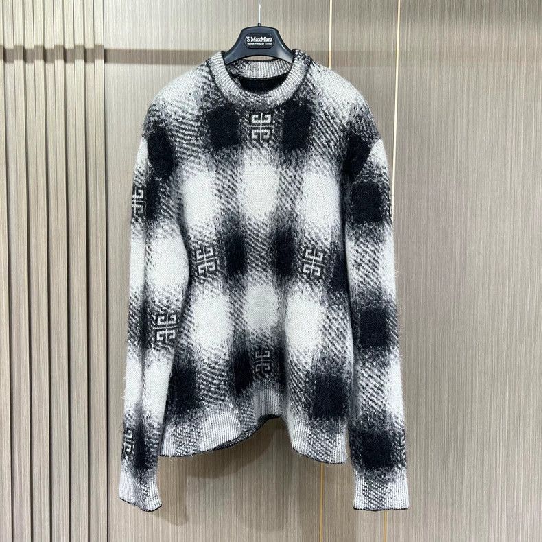 Givenchy Givenchy Mohair black and white checkered sweater 2506-Next Size US L / EU 52-54 / 3 - 1 Thumbnail
