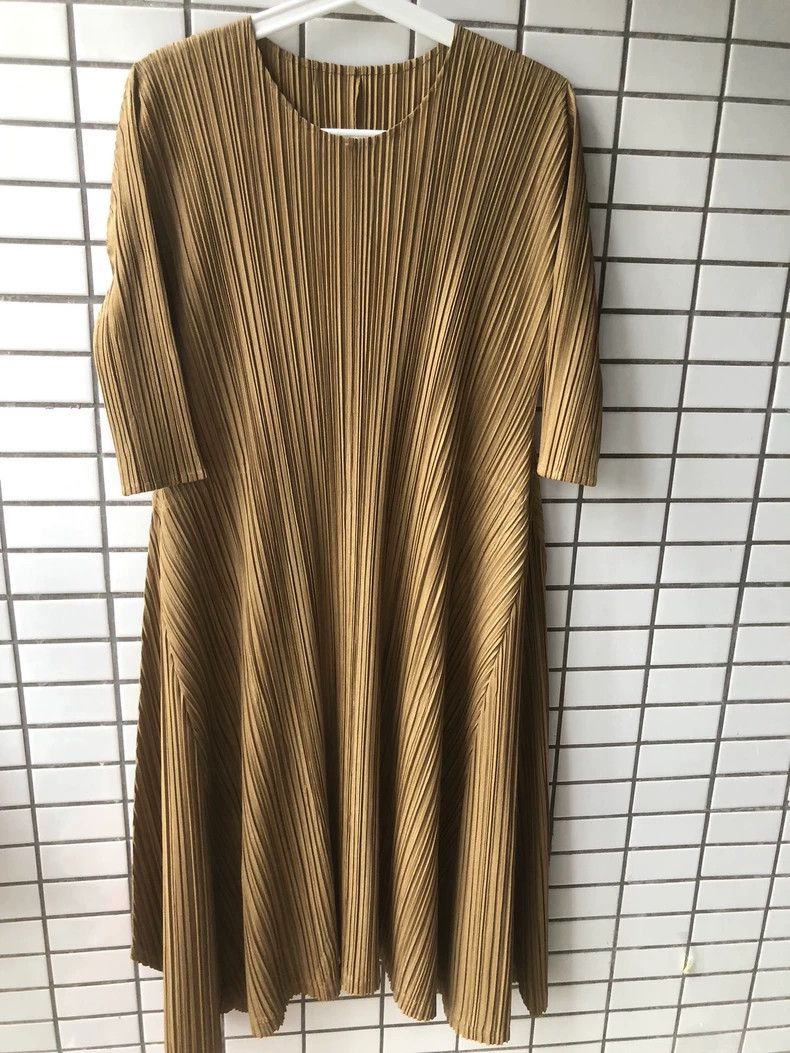 Issey Miyake issey miyake size:2 Brown dress Size XXS / US 00 / IT 34 - 1 Thumbnail