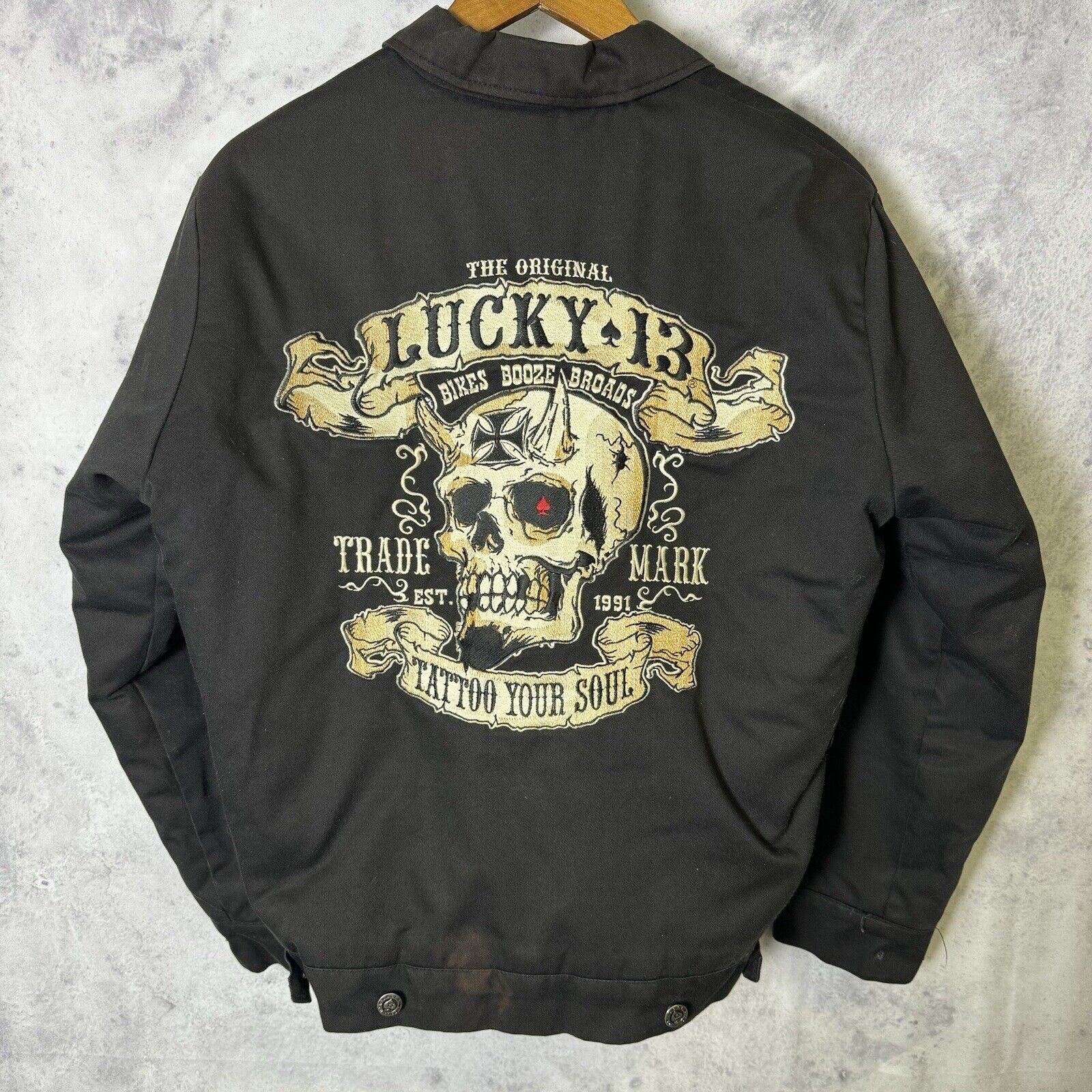 ジャケット・アウター lucky weed Whitesville Varsity Jacket Men's Letterman Jacket Melton x