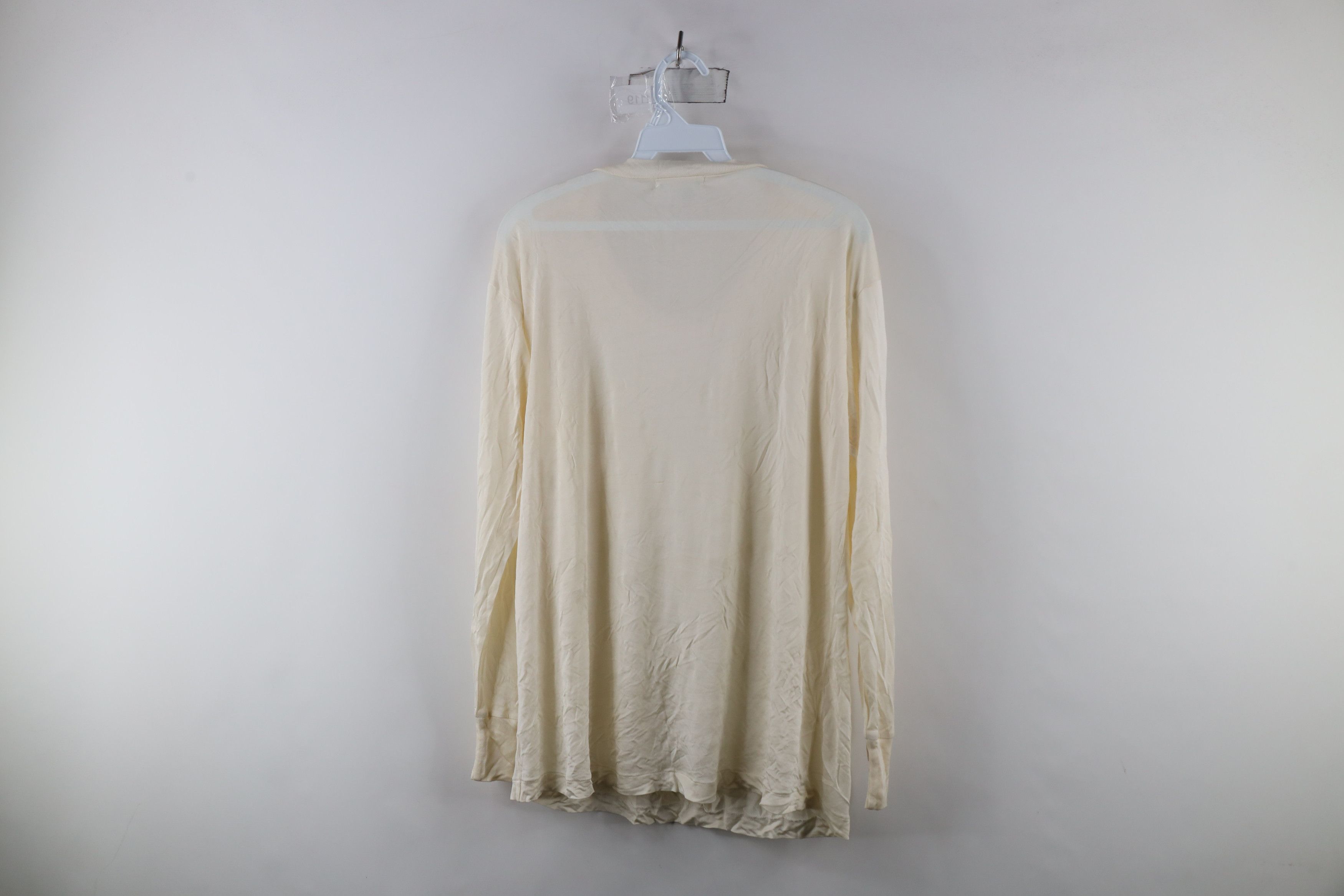 Vintage Vintage 90s Streetwear Sheer Silk Long Sleeve T-Shirt Size US XL / EU 56 / 4 - 7 Thumbnail