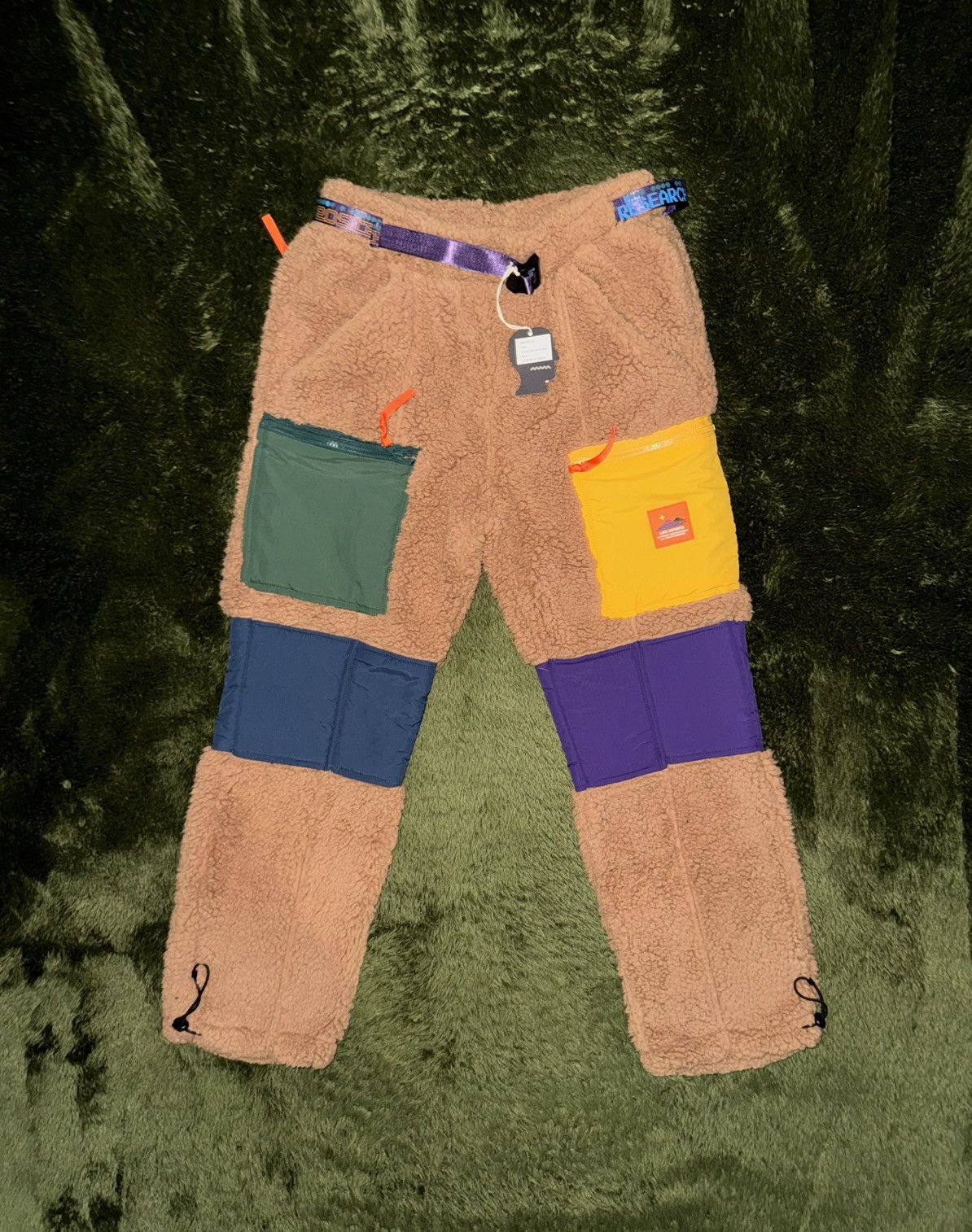 Brain Dead [M] Brain Dead Multi-Pocket Detail Fleece Runner Pants Brown Size US 33 - 1 Thumbnail