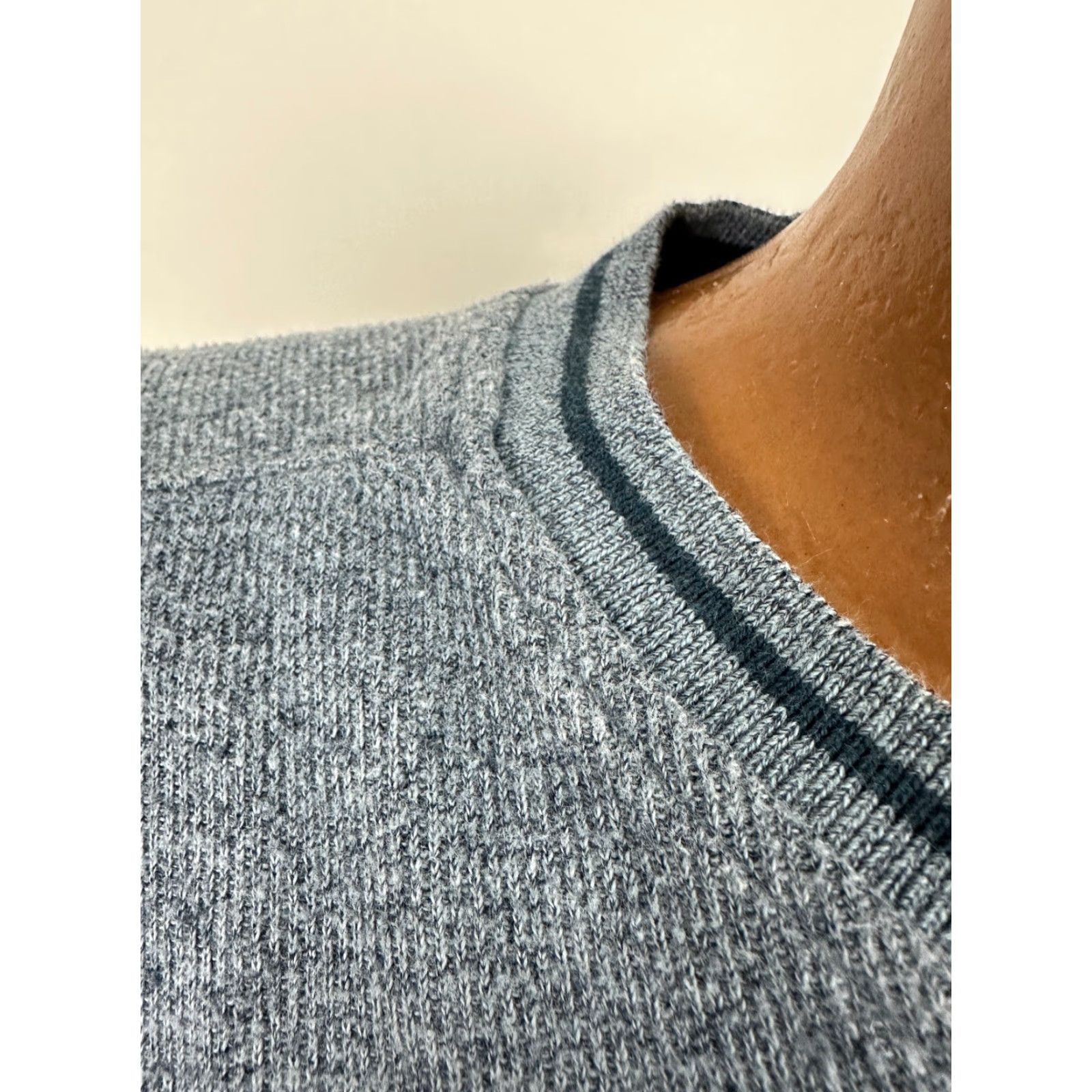 Vintage VINTAGE Great Northwest 90s Ribbed V-Neck Shirt Men XL Heavyweight Cotton Blue Long Sleeve Hipster Size US XL / EU 56 / 4 - 3 Thumbnail
