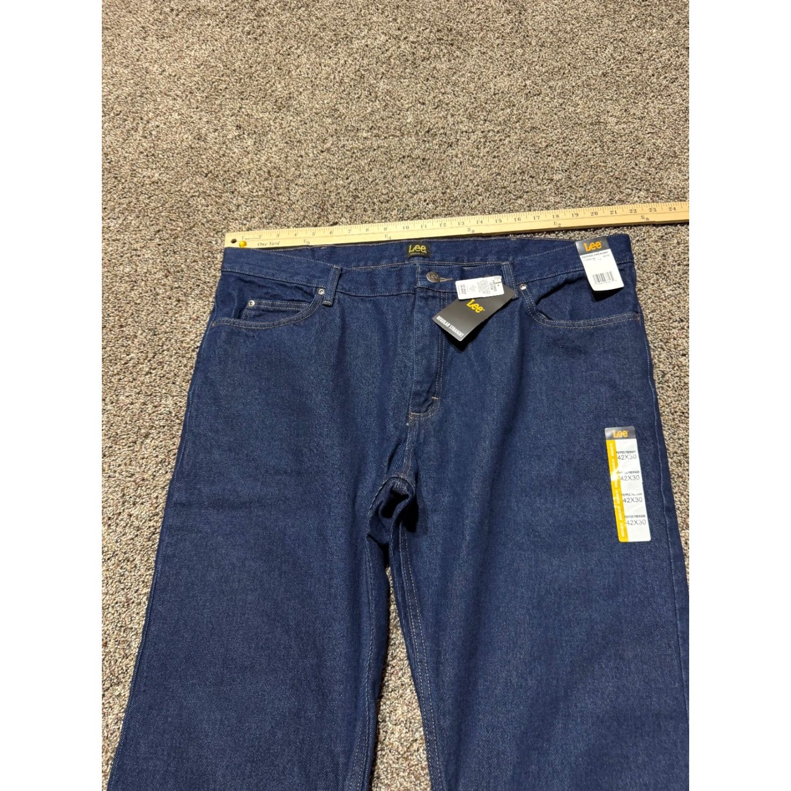 Lee Lee Jeans Men 42 Blue Denim 42X30 Straight Fit 5-Pocket Size US 42 / EU 58 - 7 Thumbnail