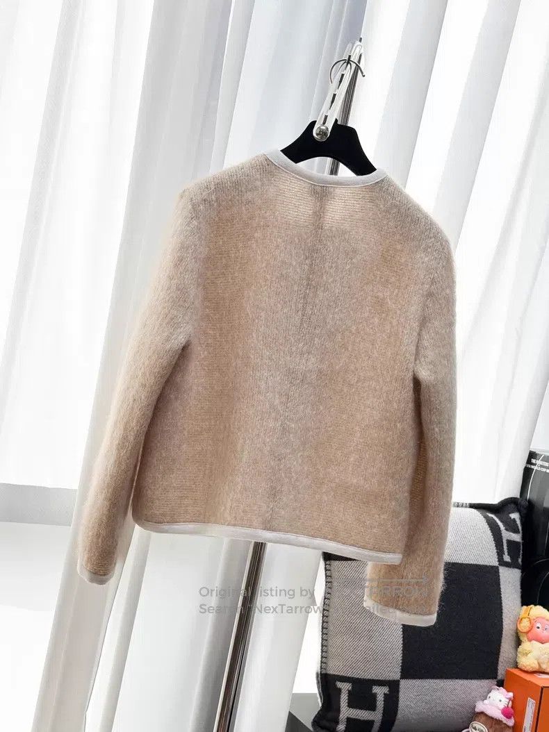 Chanel Chanel Khaki white double-breasted horsehair long-sleeved Size XS / US 0-2 / IT 36-38 - 3 Thumbnail