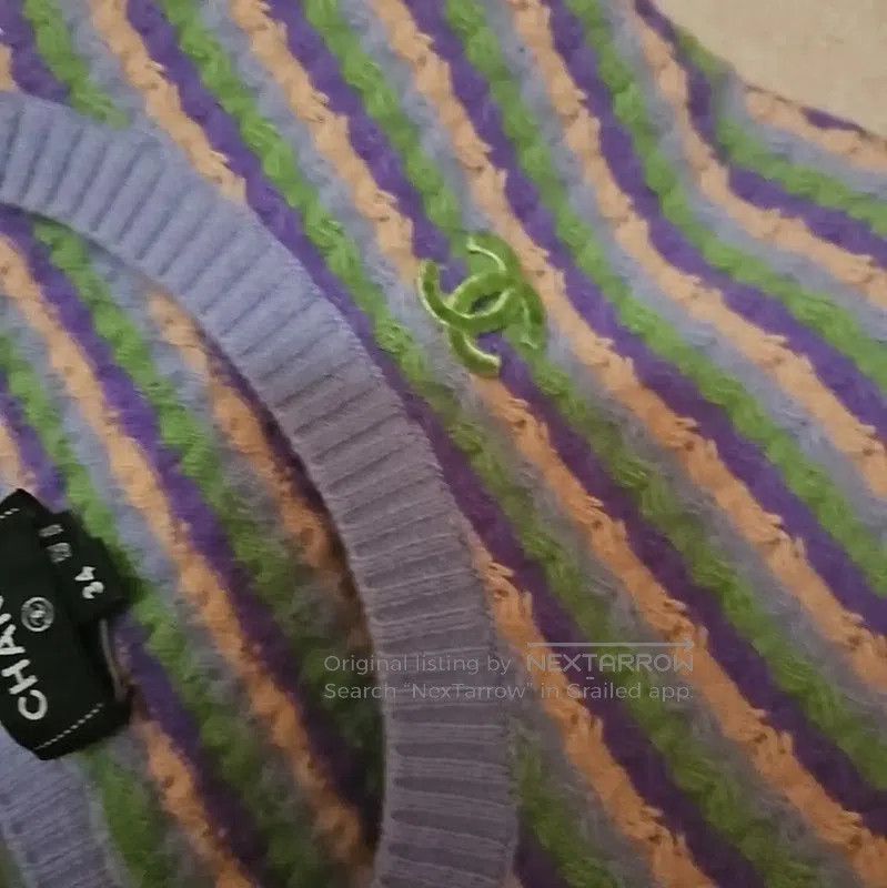 Chanel Chanel Purple Wool Long Sleeve Sweater . Size M / US 6-8 / IT 42-44 - 6 Thumbnail