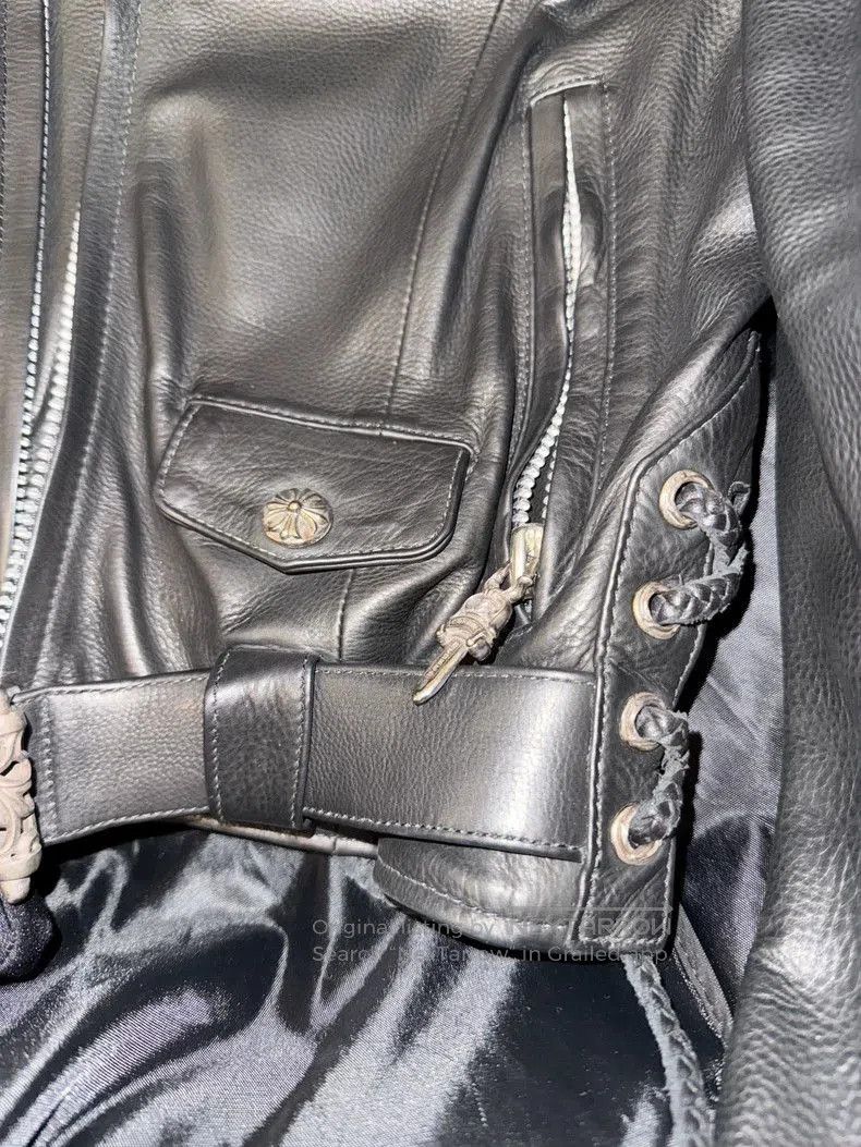 Chrome Hearts Classic Black Leather Motorcycle Jacket. Size US M / EU 48-50 / 2 - 2 Thumbnail