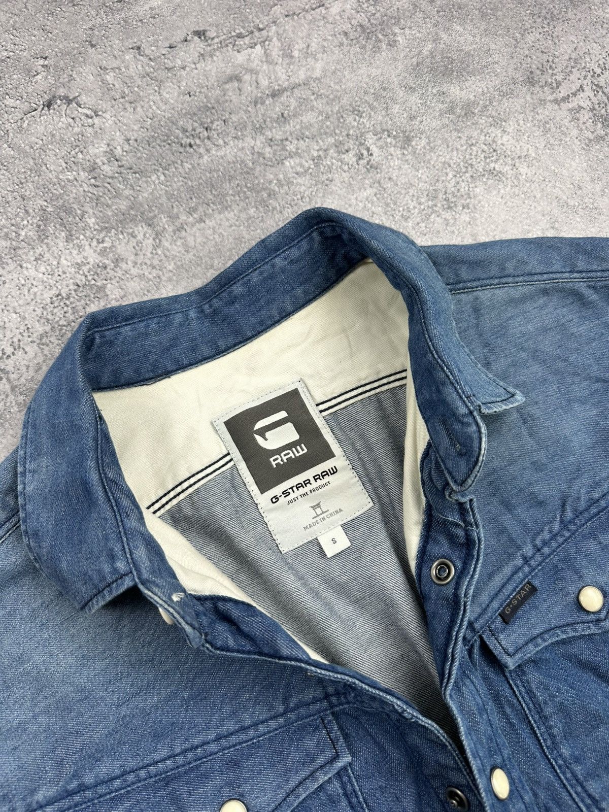 G-Star G-Star Raw Denim Shirt Blue Western Faded Over Shirt y2k Size US S / EU 44-46 / 1 - 8 Thumbnail